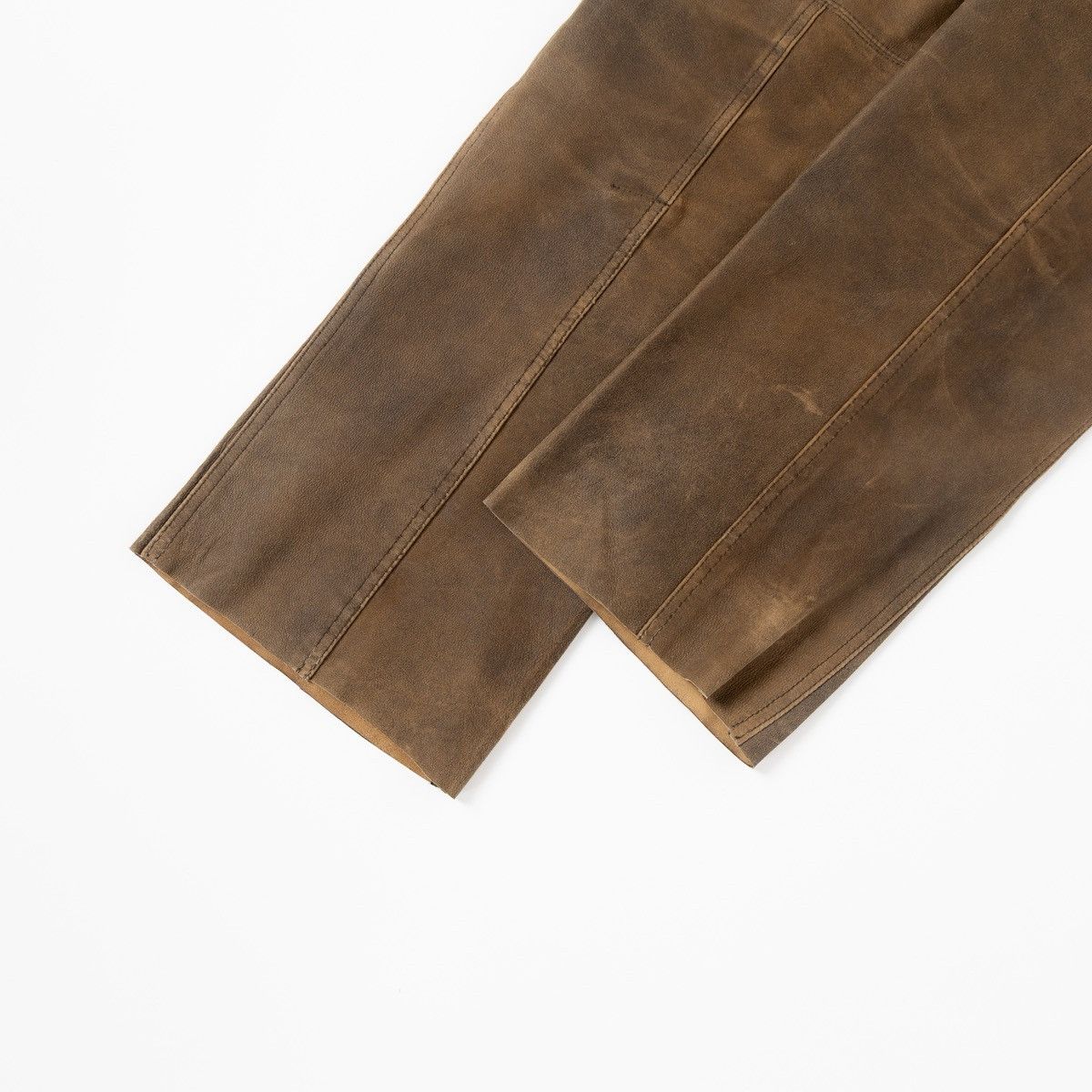 Luisa Cerano Luisa Cerano Womens Brown Leather Pants Wide Leg High Rise Size 30" / US 8 / IT 44 - 4 Thumbnail