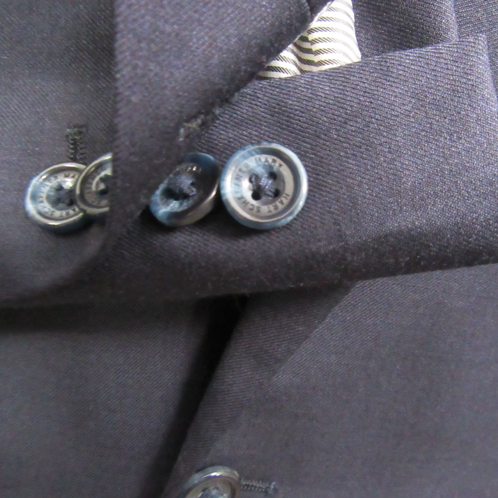 Hart Schaffner Marx Hart Schaffner Marx Mens Sport Coat L Solid Navy Blue Unstructured Size US L / EU 52-54 / 3 - 3 Thumbnail