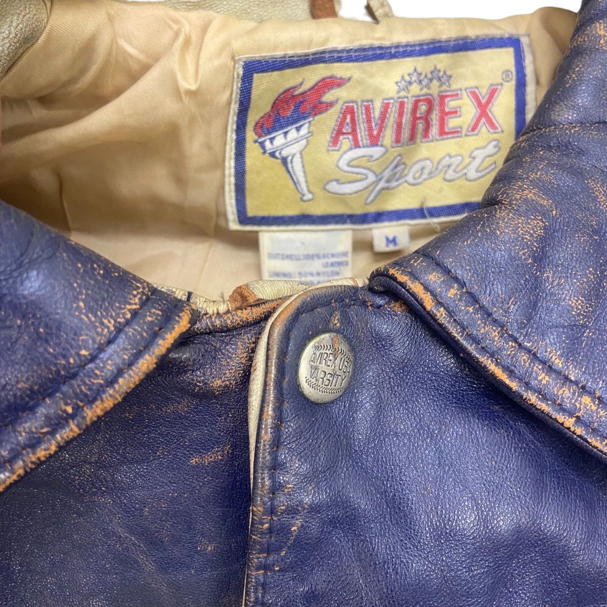 Avirex Vtg 1953 Midnight Sun League Avirex Varsity Leather Jacket Size US M / EU 48-50 / 2 - 18 Thumbnail