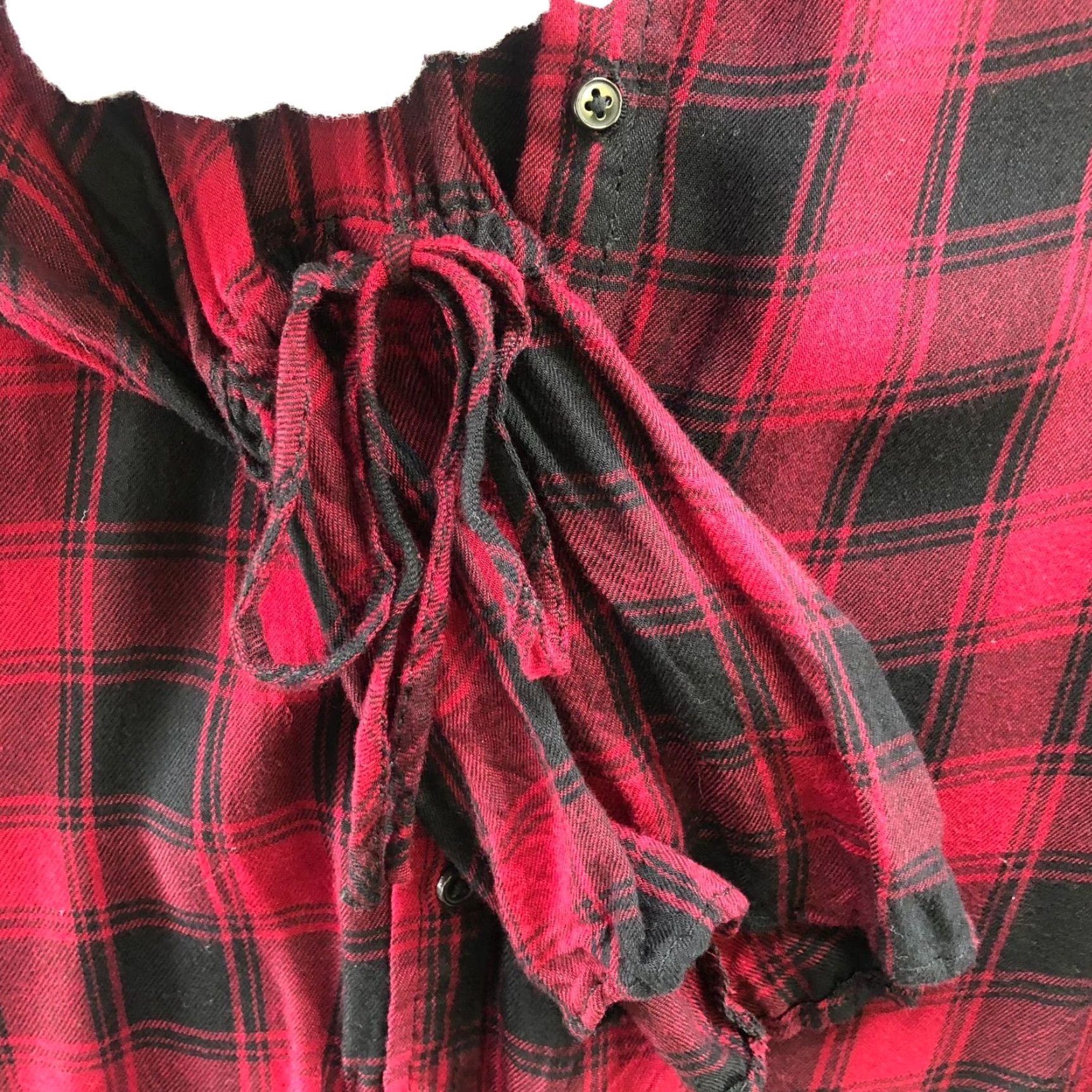 Express VINTAGE Express Buffalo Plaid Flannel Shirt Womens Medium Red Black Rayon Long Sleeve Button Up Bohemian Size M / US 6-8 / IT 42-44 - 7 Thumbnail