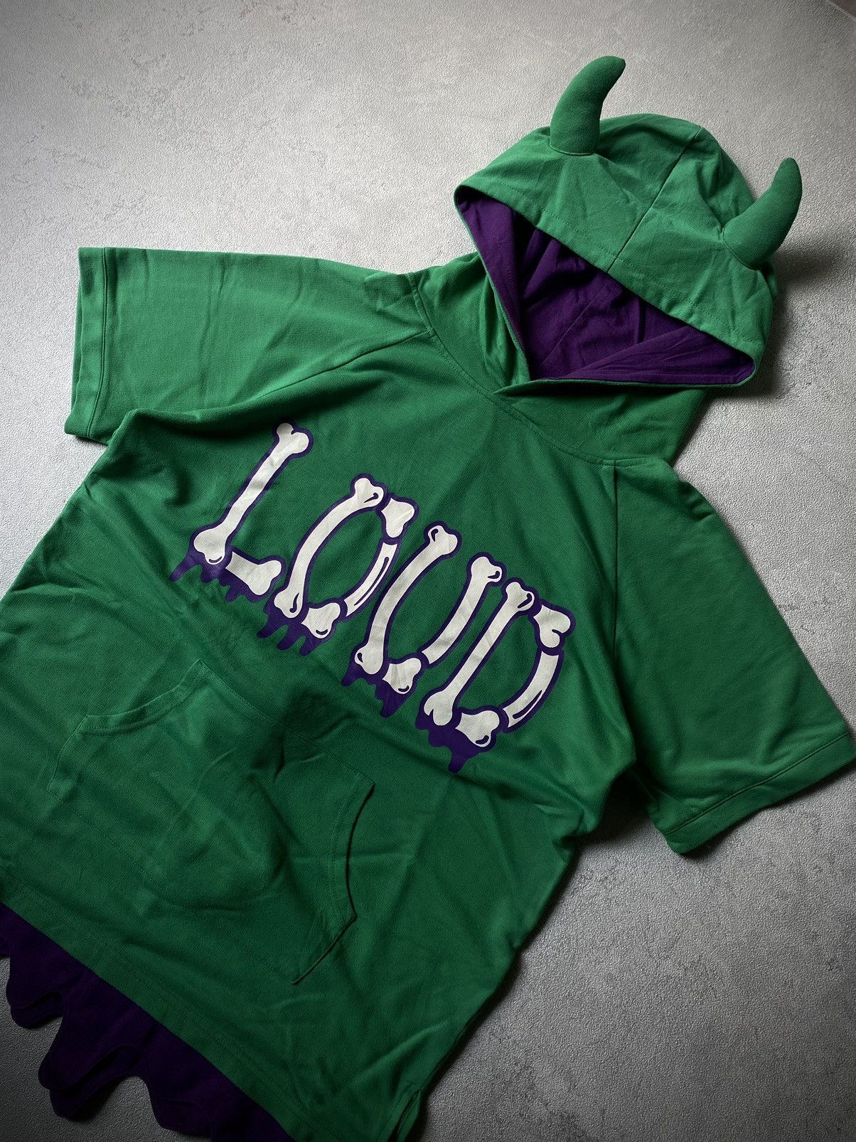 If Six Was Nine × Japanese Brand × Le Grande Bleu (L.G.B.) 2000’s Hell Cat Punk horn devil short sleeve hoodie Size US M / EU 48-50 / 2 - 3 Thumbnail