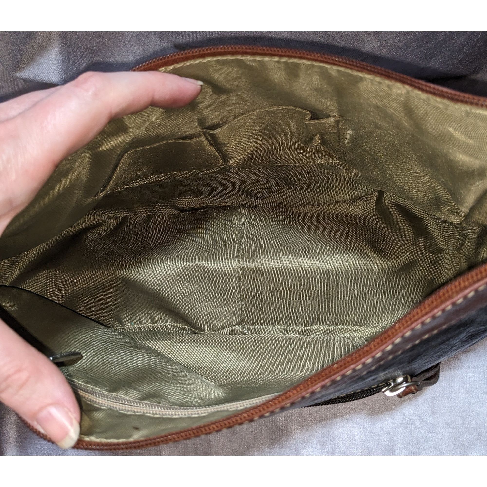 Other Vintage Torrens Western Black & Brown Leather Shoulder Bag Size ONE SIZE - 9 Thumbnail