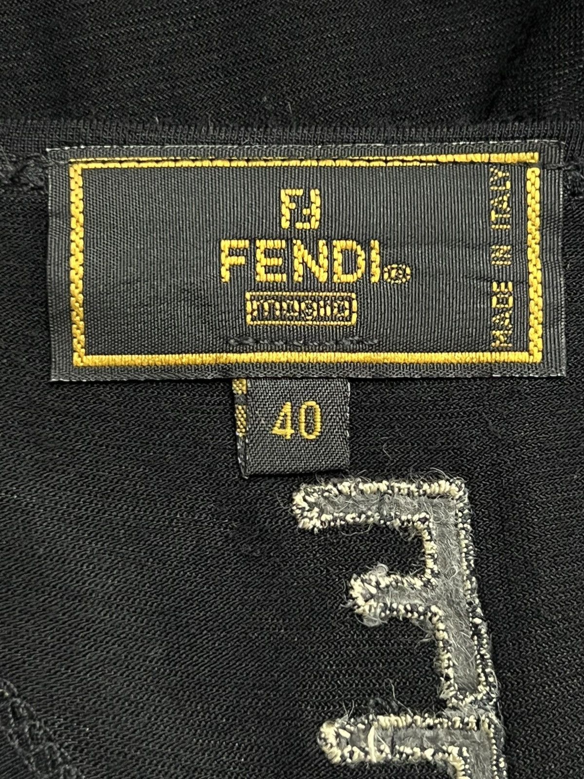 Fendi Vintage Fendi 2000s Black Racerback Midi Dress Size S / US 4 / IT 40 - 7 Thumbnail