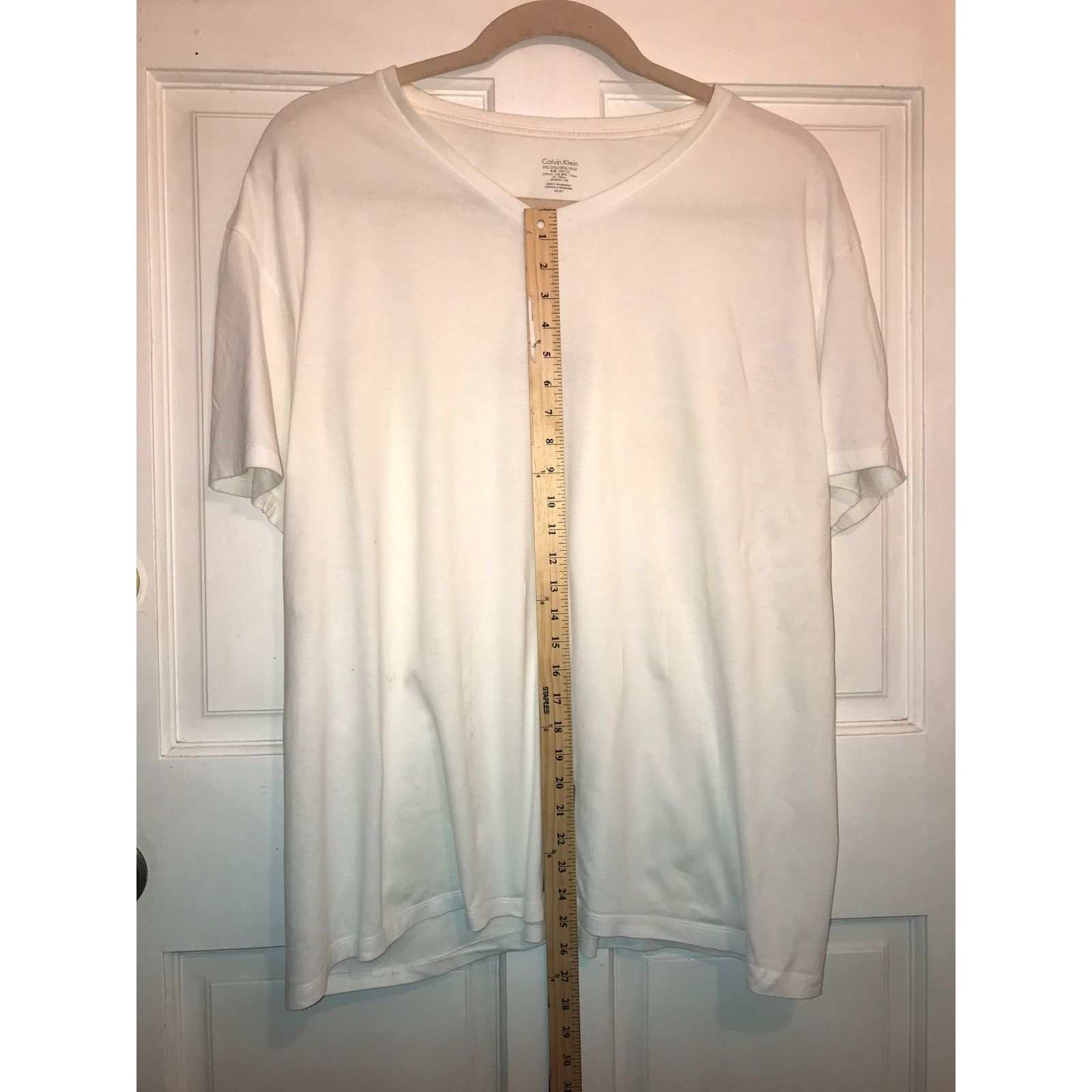 Calvin Klein CALVIN KLEIN T-Shirt Men's 2XL Cream Short Sleeved Size US XXL / EU 58 / 5 - 4 Thumbnail