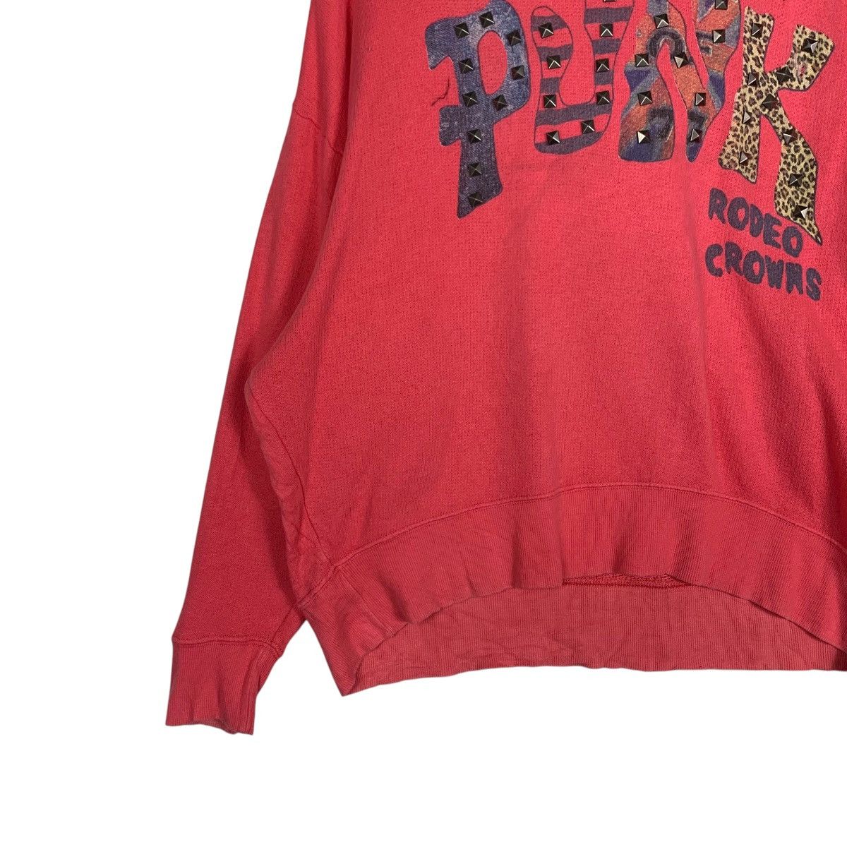 Japanese Brand PUNK Rodeo Crown Big Logo Pullover Hoodies #1432-C65 Size ONE SIZE - 3 Thumbnail