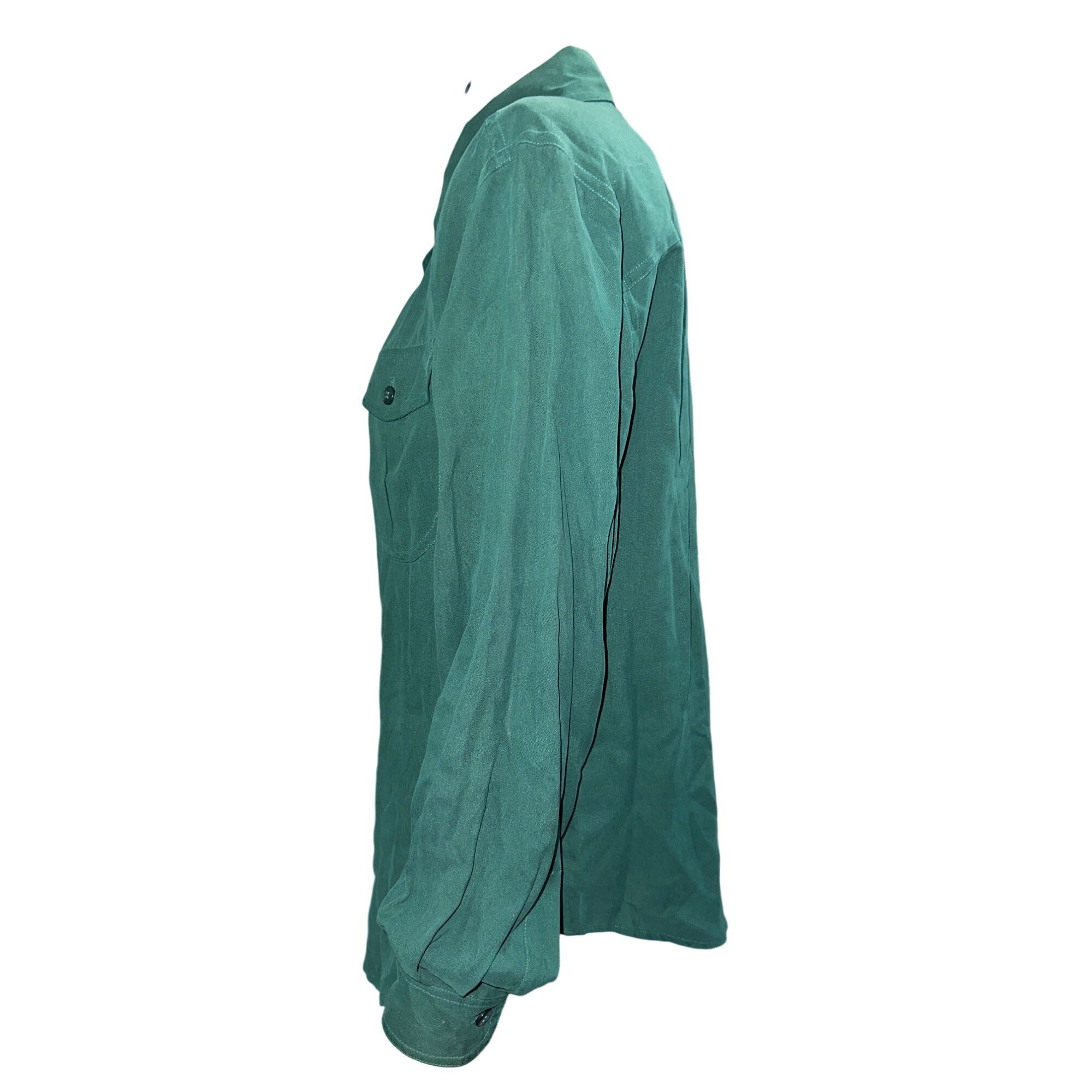 Other Anna And Frank Size S Vintage Green Silk Shirt Pocket Front Size S / US 4 / IT 40 - 4 Thumbnail