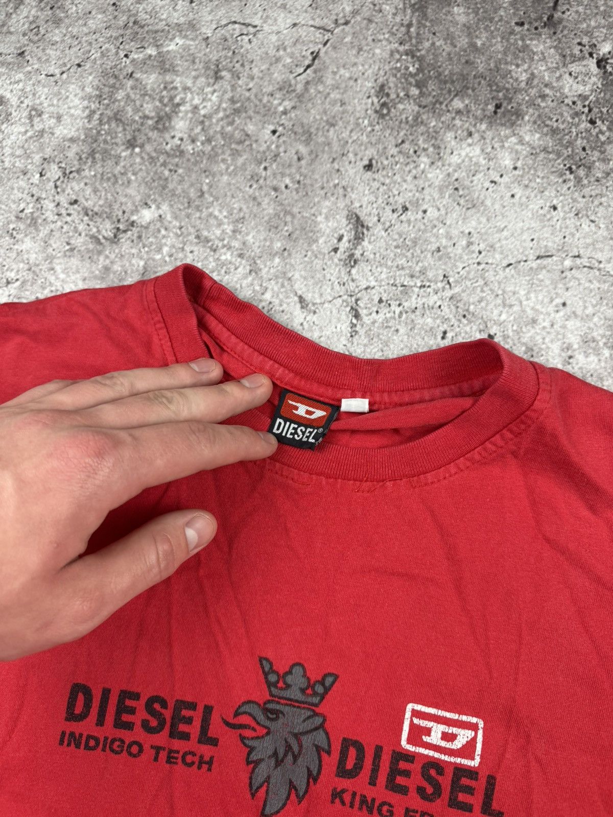 Diesel Vintage Diesel big logo indigo tech t shirt Size US L / EU 52-54 / 3 - 4 Thumbnail