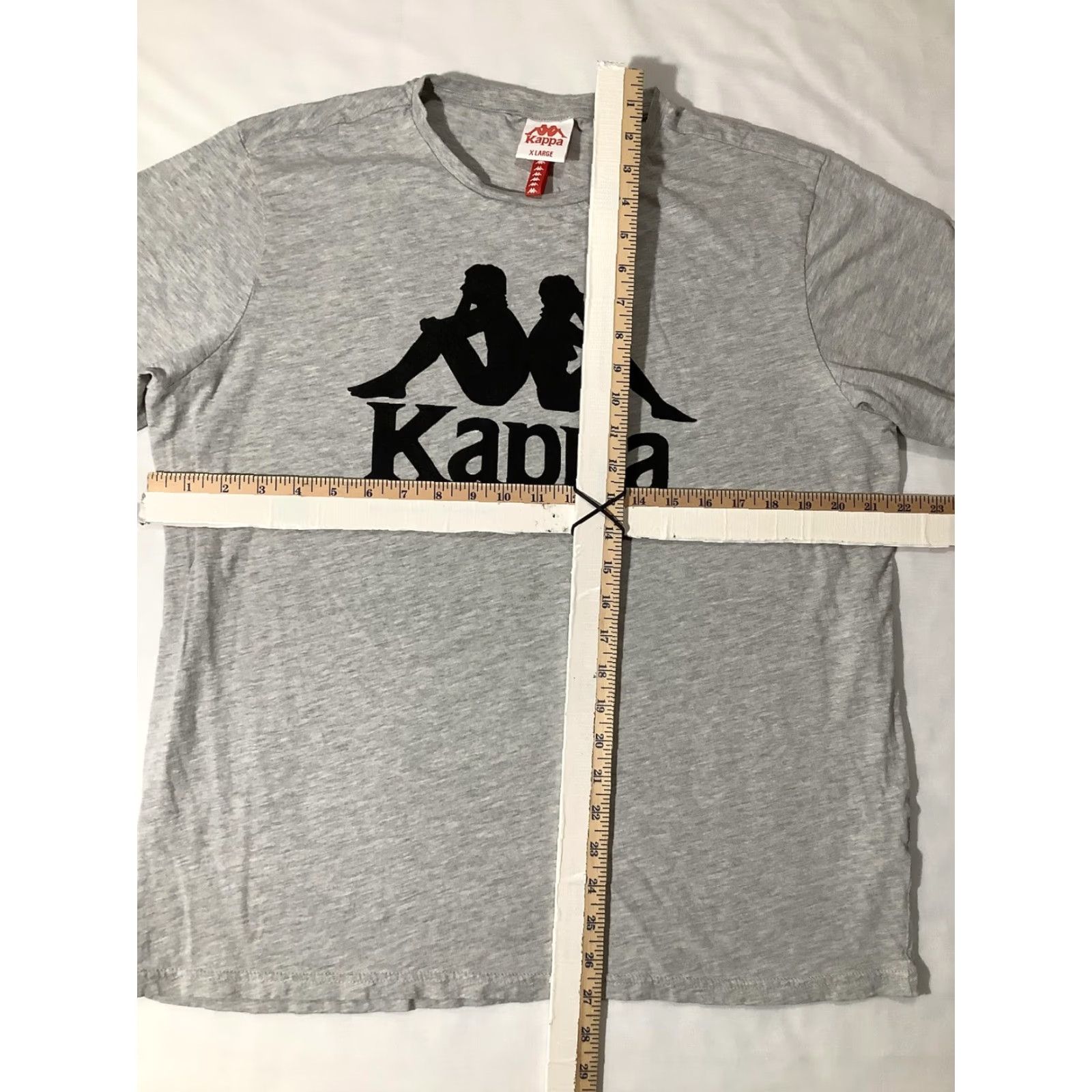Kappa Kappa Shirt Mens XL Gray Big Logo Graphic Tee 100% Cotton Crewneck Omini Casual Size US XL / EU 56 / 4 - 6 Thumbnail