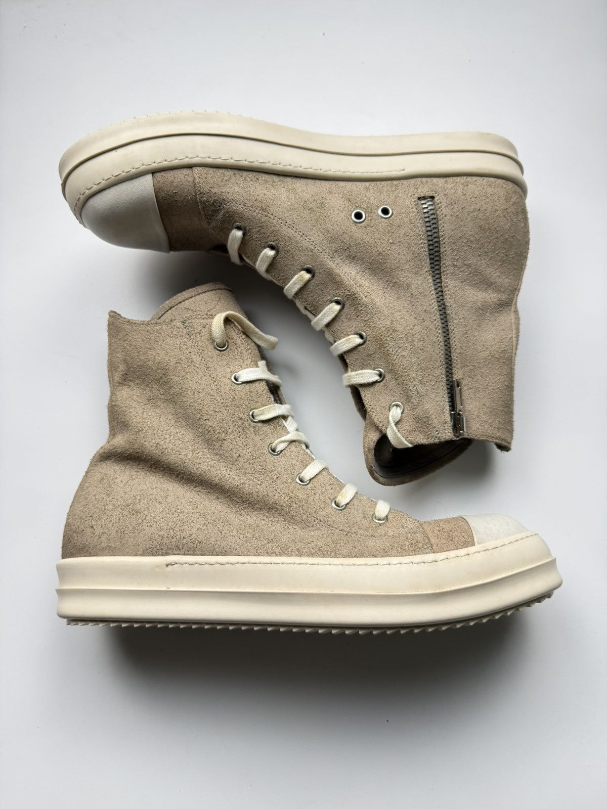 Rick Owens 2008 Rick Owens Dusty Suede Ramones Size US 12 / EU 45 - 1 Thumbnail