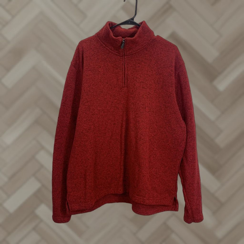 Wrangler VINTAGE Wrangler Authentics Men’s Fleece 1/4 Zip Sweater XL Light Heather Gray 90s Classic Pullover Zipper Casual Mens Sweater Size US XL / EU 56 / 4 - 1 Thumbnail