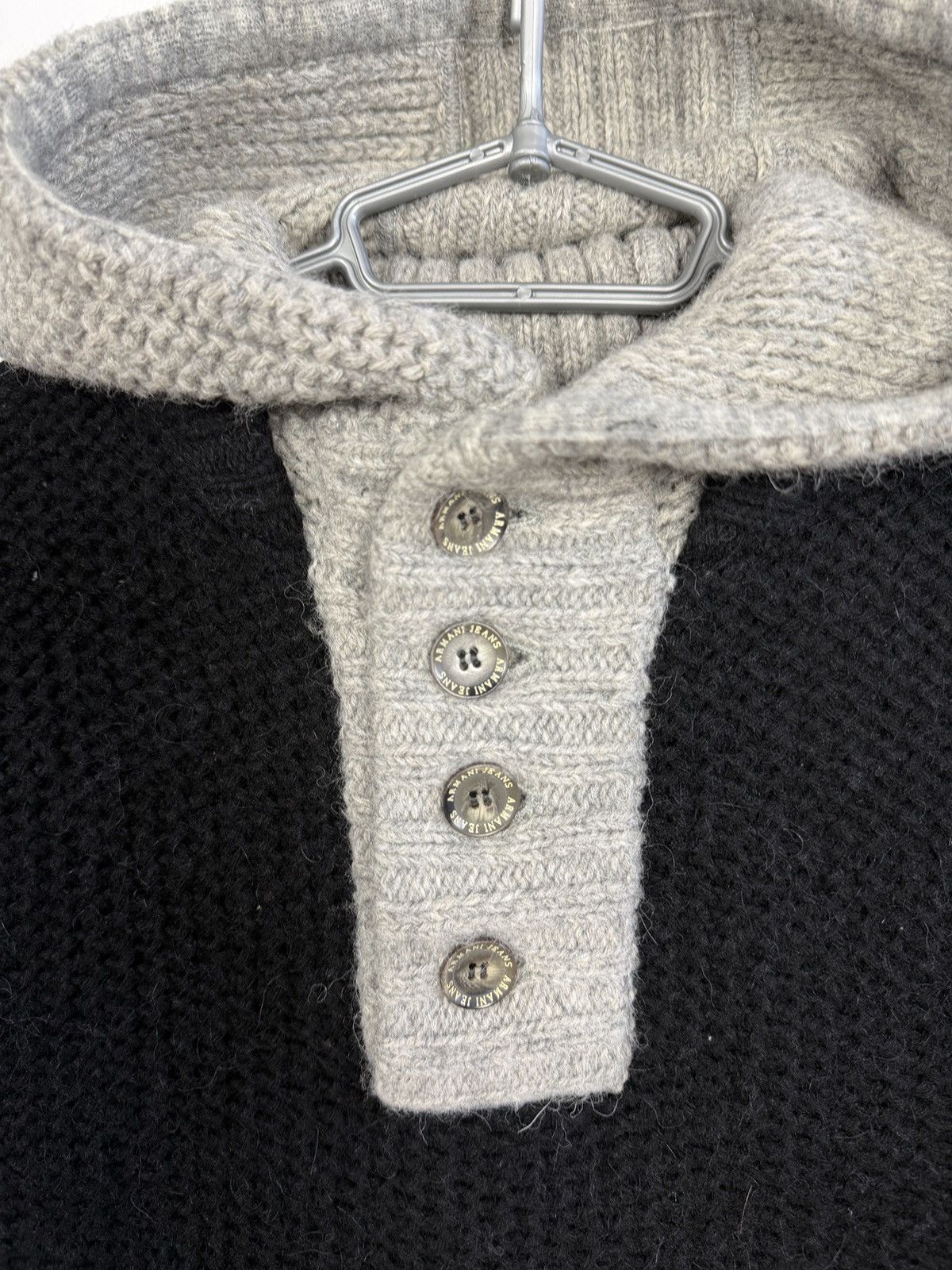 Armani Men’s Armani Jeans Wool Knit Sweater Hooded Pullover Size XL Size US XL / EU 56 / 4 - 6 Thumbnail