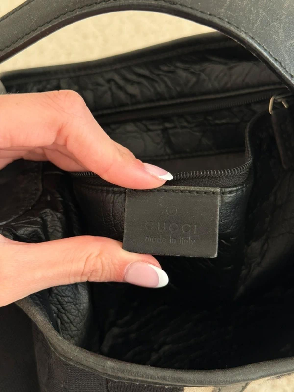 Gucci Gucci Jackie GG Canvas Shoulder Bag – Black Size ONE SIZE - 11 Thumbnail
