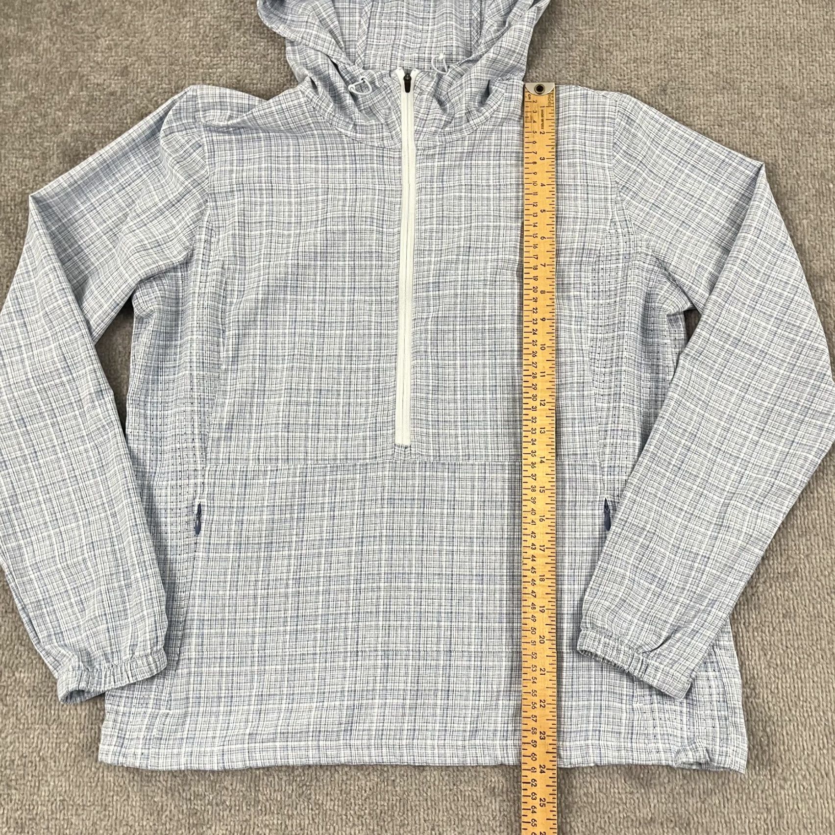 Vintage Huk Tide Point Jacket Womens Medium Blue 1/2 Half Zip Hooded Fishing Pullover Shirt Womens Regular Blue Size M / US 6-8 / IT 42-44 - 4 Thumbnail
