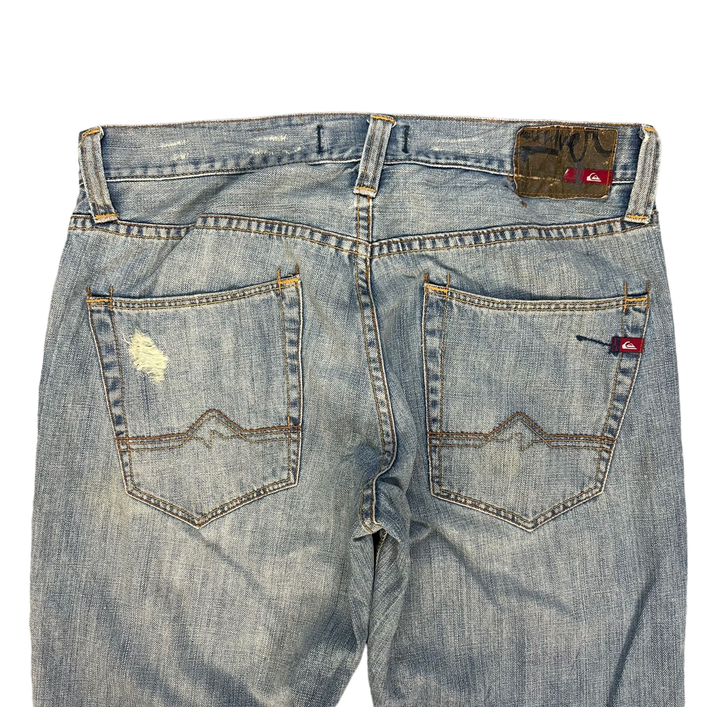 Quiksilver QUIKJEAN STRAIGHT FIT DISTRESS DENIM PANT #8862-032 Size US 34 / EU 50 - 12 Thumbnail
