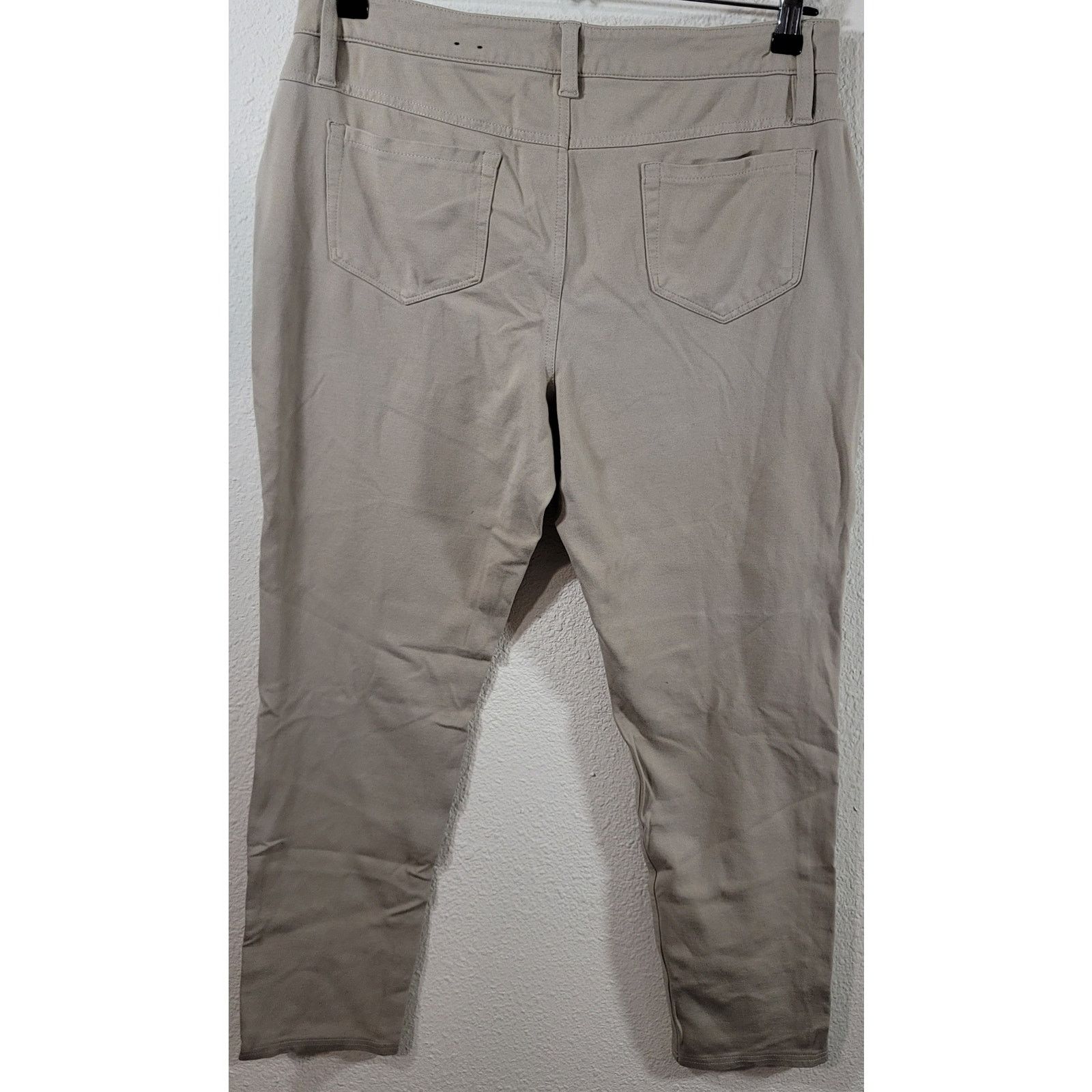 Other Cato Tan Faux Front Pockets Tapered Leg Jeggings 14 Stretch Size 36" / US 14 / IT 50 - 2 Thumbnail