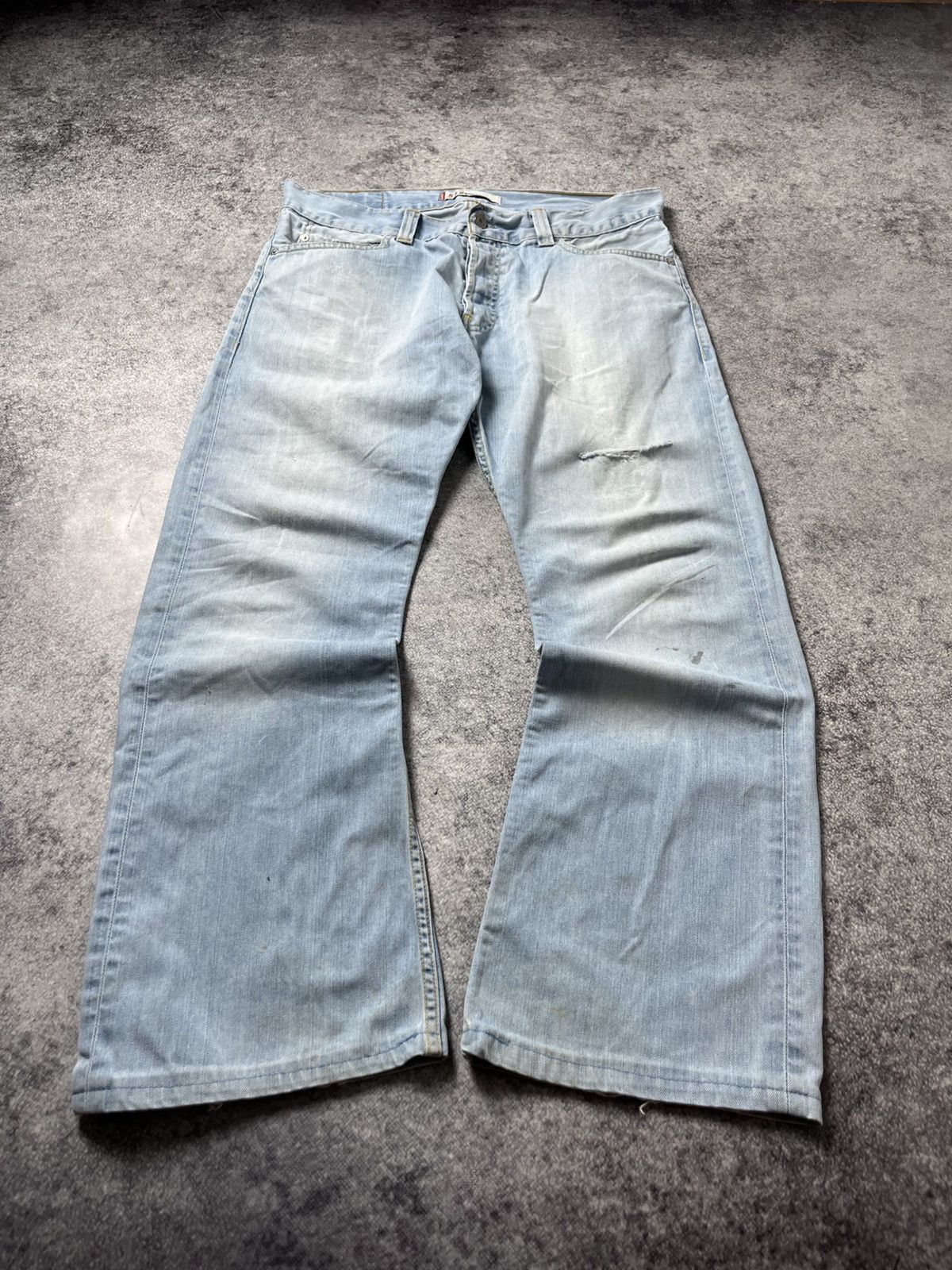 Levi's 🔥00'S LEVIS BOOTCUT FLARED WASHED JEANS TORNADO MART VIBE Size US 34 / EU 50 - 2 Thumbnail