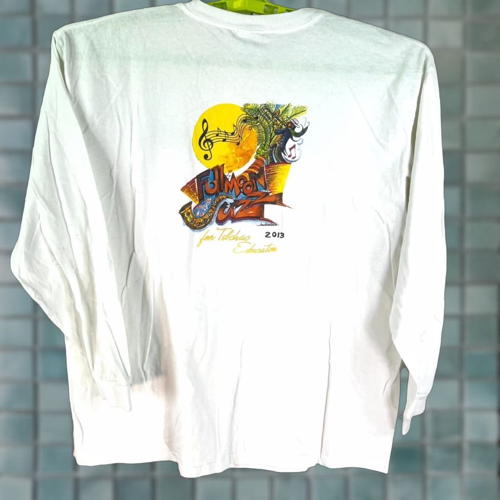 Vintage Full Moon Jazz TELCHAC Concert Shirt Womens Size XL White Long Sleeve Size XL / US 12-14 / IT 48-50 - 1 Thumbnail