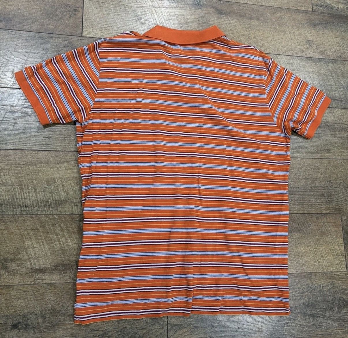 Polo Ralph Lauren Vintage Polo Ralph Lauren Striped Knit Polo Shirt Orange XL Size US XL / EU 56 / 4 - 6 Thumbnail