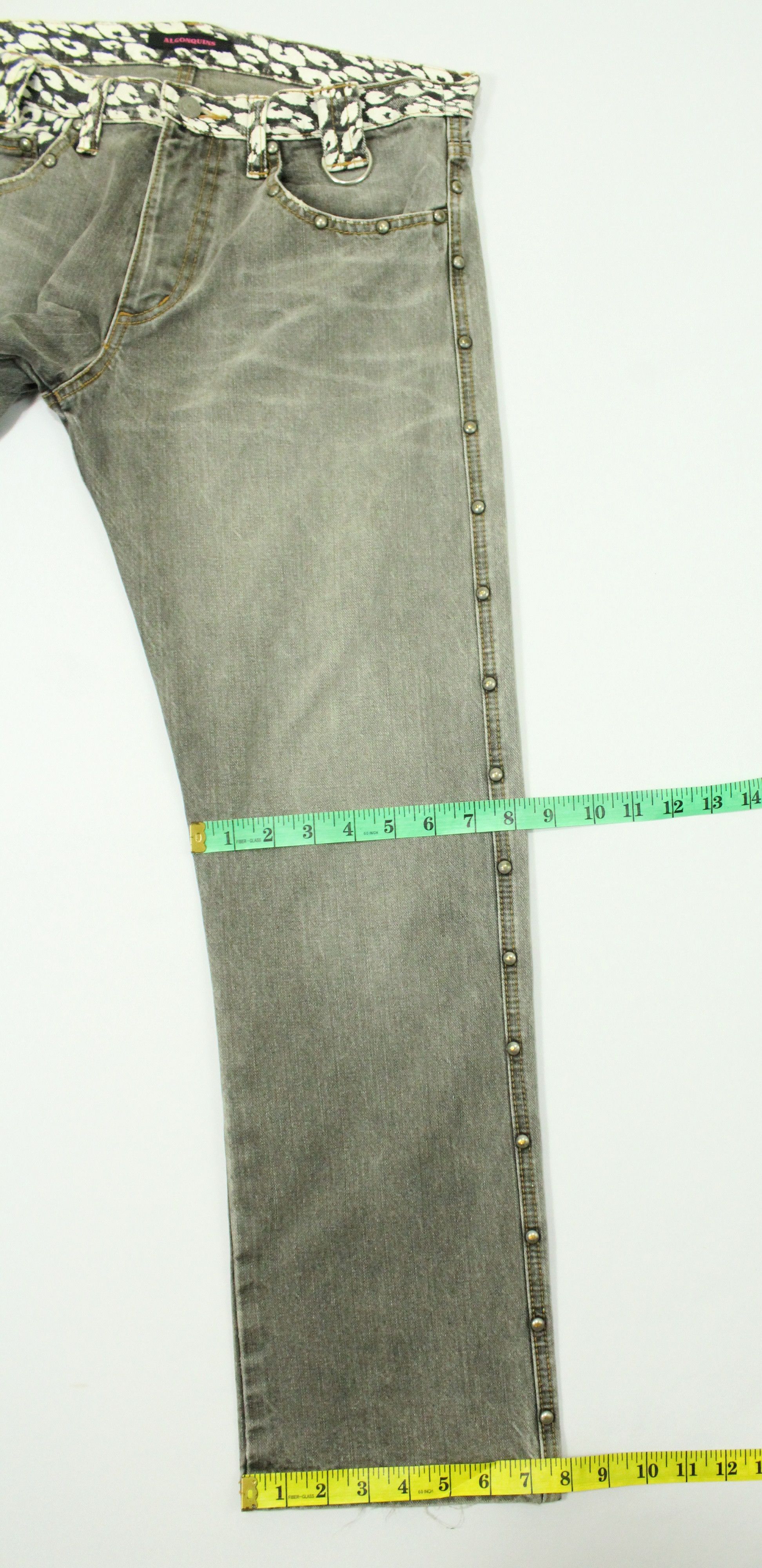 If Six Was Nine × In The Attic × Tornado Mart ALGONQUINS Denim Japanese Punk Gothic Grunge Outseam Riveted Size 32" / US 10 / IT 46 - 23 Thumbnail