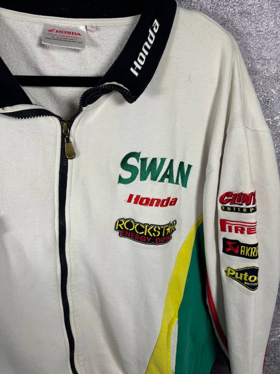 Honda × Vintage SWAN HONDA MOTOR SUPERBIKE RACING JACKET LONG SLEEVE FULL ZP Size US XL / EU 56 / 4 - 10 Thumbnail