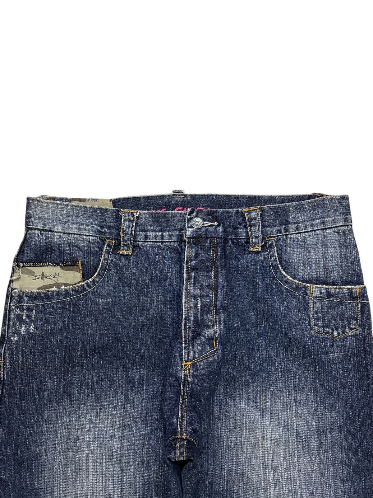 Billabong Vintage Billabong Button Fly Mud Wash Patched Baggy Jeans Size US 33 - 4 Thumbnail