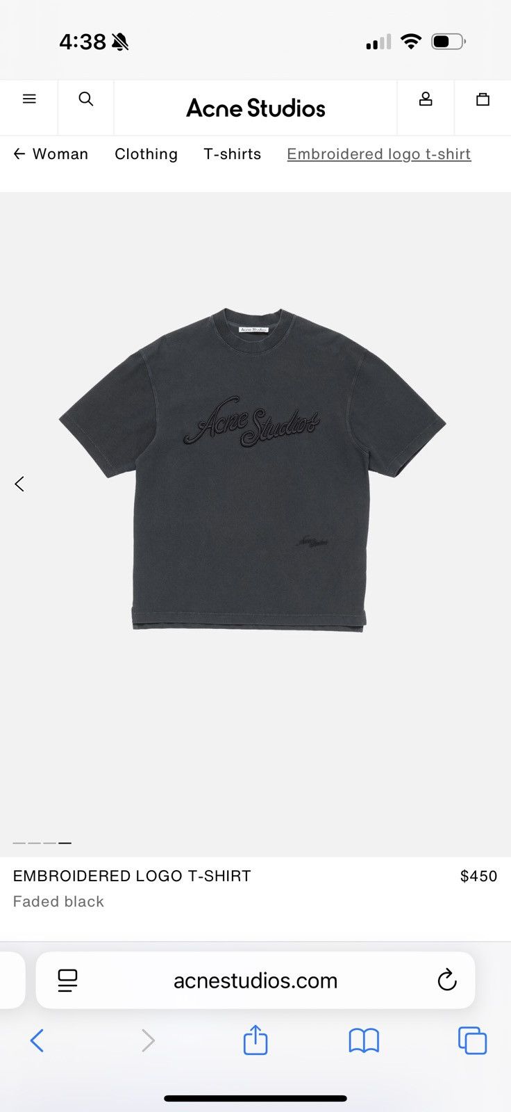 Acne Studios Acne Studios Logo T shirt Size US S / EU 44-46 / 1 - 1 Thumbnail