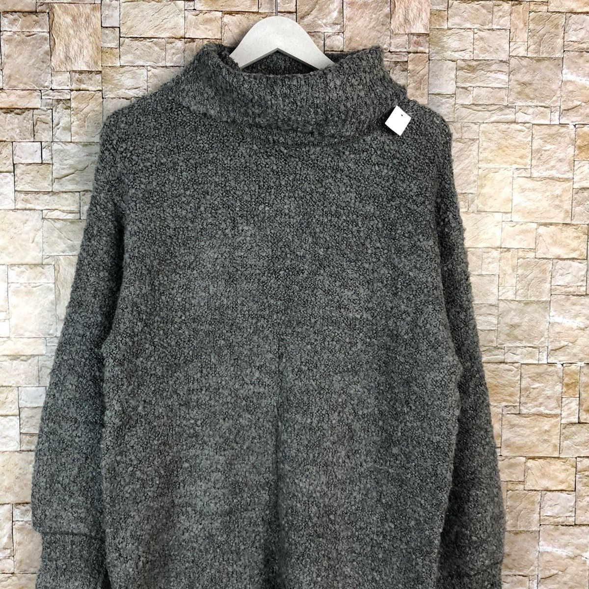 GU × Homespun Knitwear × Vintage GU Grey vintage long Knitwear #A1090 Size US S / EU 44-46 / 1 - 5 Thumbnail