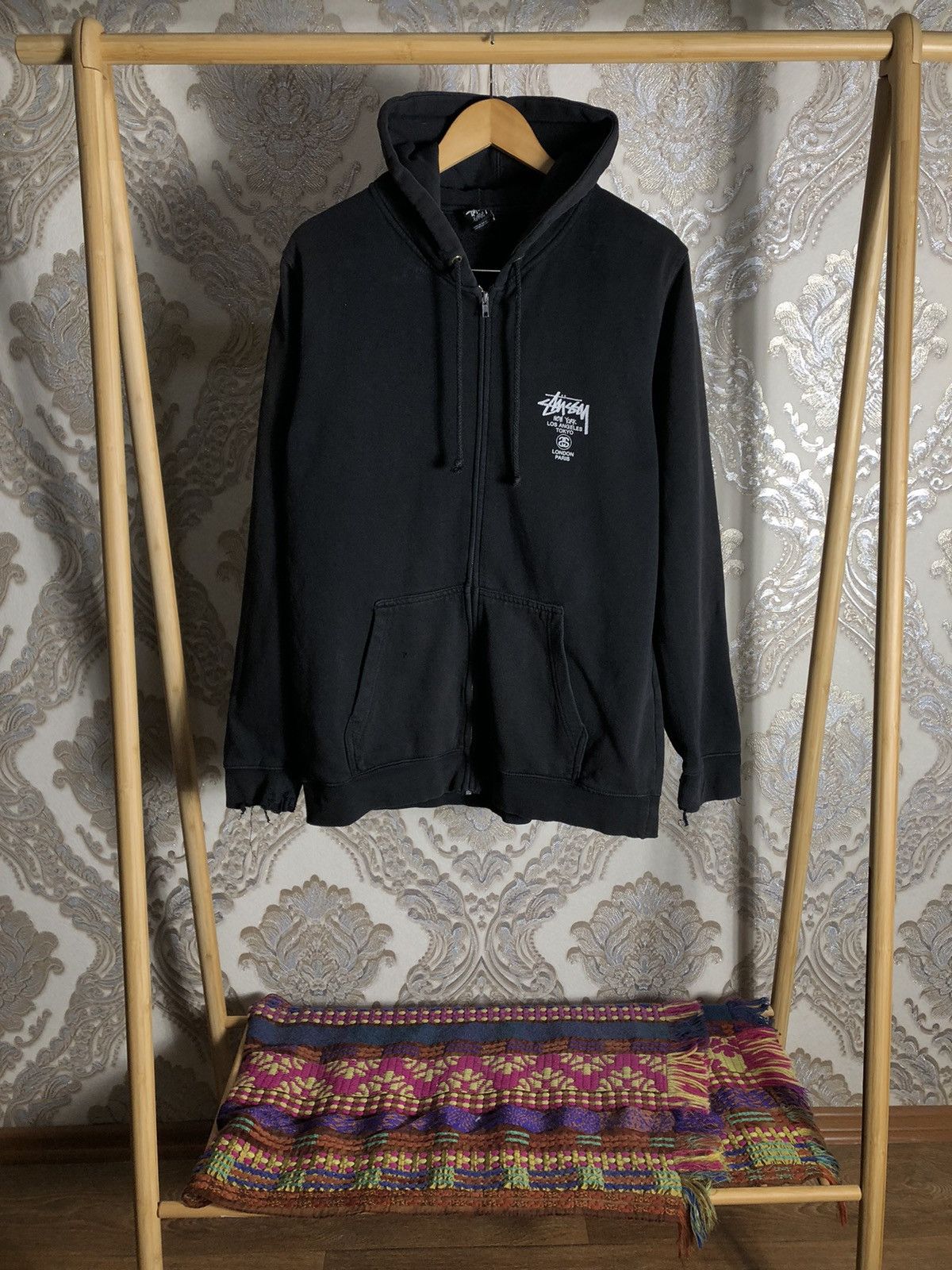 Stussy VINTAGE STUSSY RETRO ZIP HOODIE JAKCET DOUBLE PRINTED 90s Size US XL / EU 56 / 4 - 2 Thumbnail
