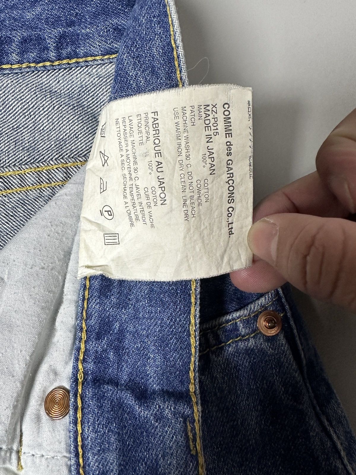 Comme des Garcons × Junya Watanabe CDG - JUNYA WATANABE — DENIM PATCHWORK JEANS Size US 32 / EU 48 - 8 Thumbnail