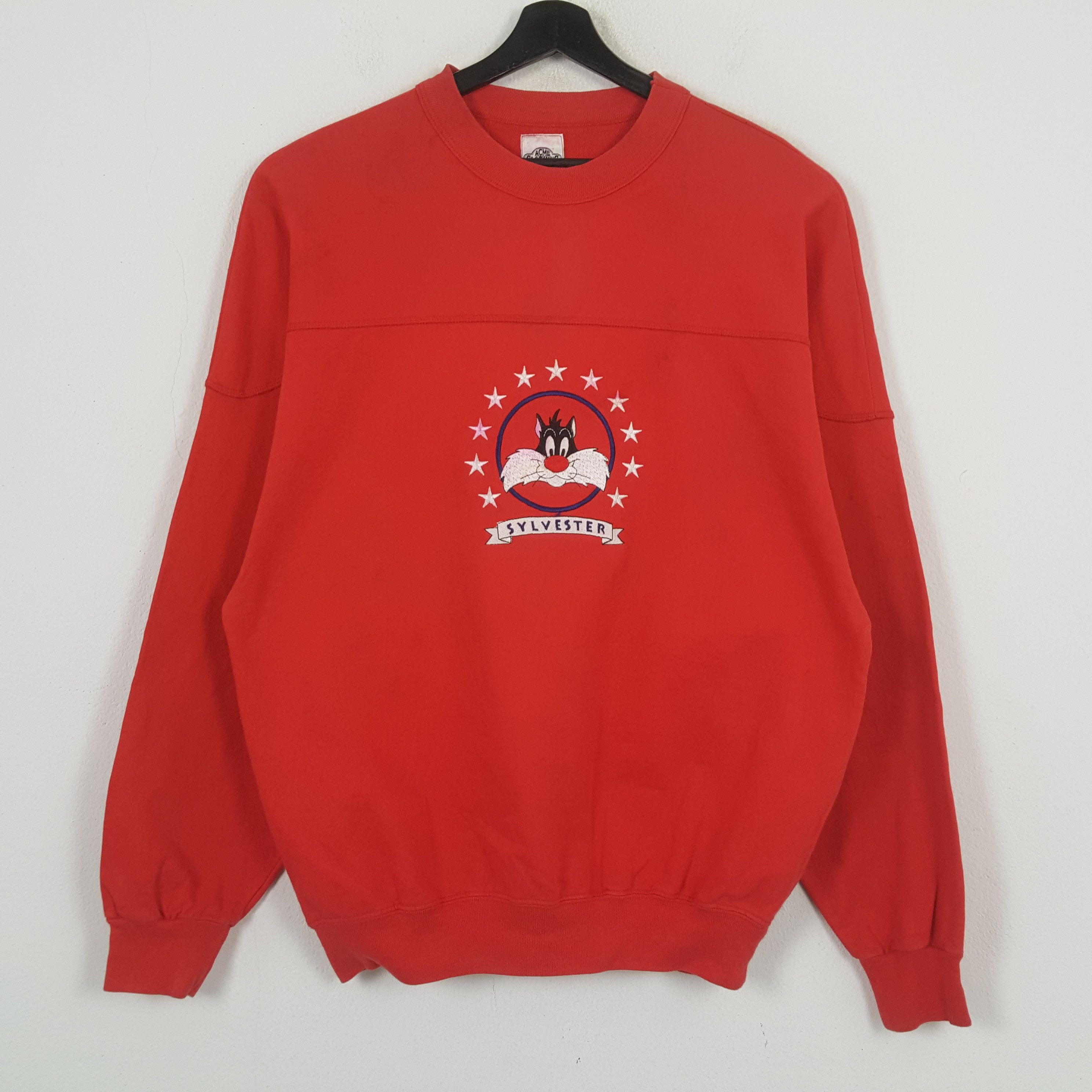 Vintage SYLVESTER Cartoon Character Vintage Sweatshirt C286N21 Size US L / EU 52-54 / 3 - 1 Thumbnail