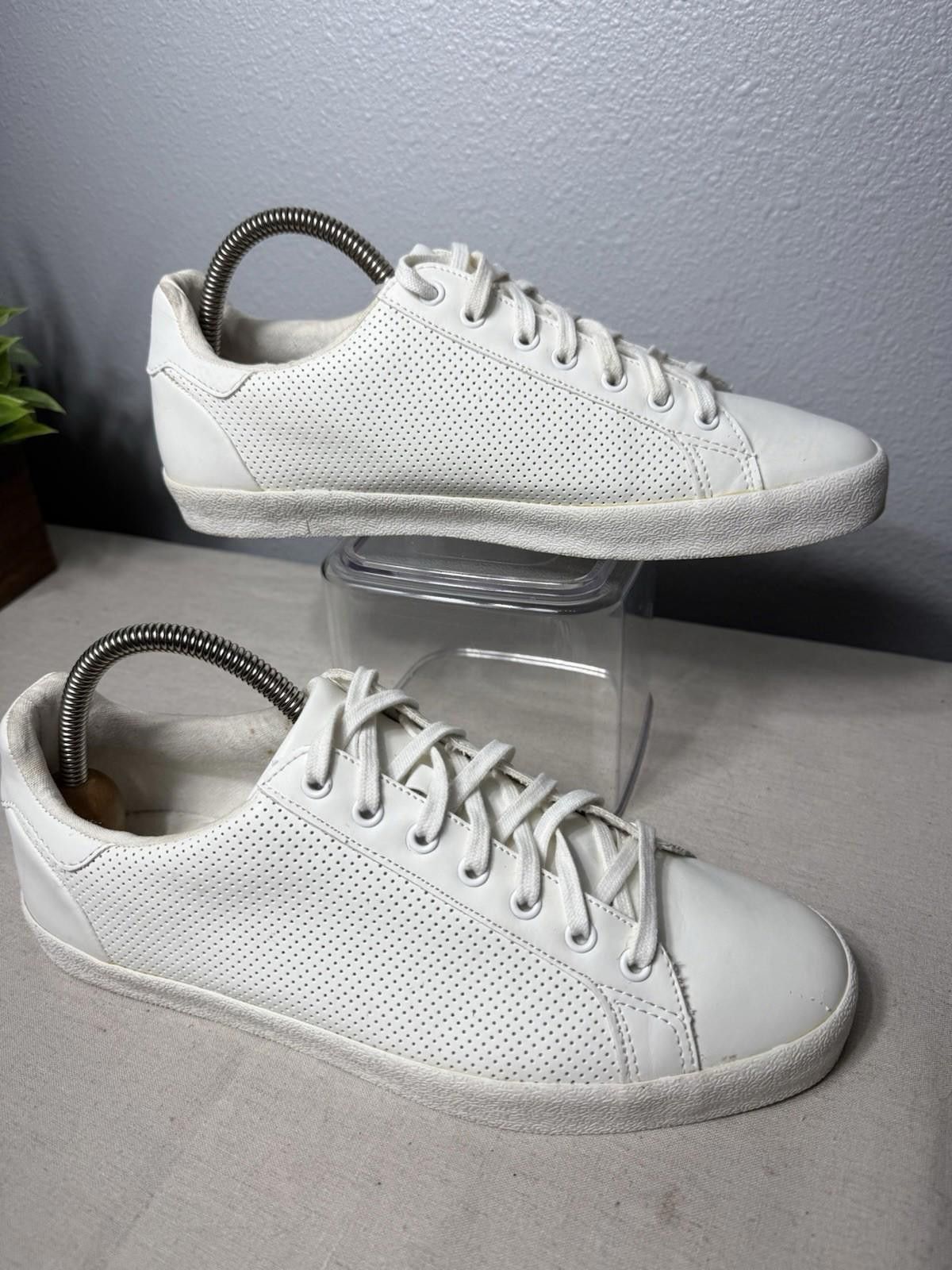 Designer Mens ZARA MAN White Leather Sneakers Shoes Sz 7.5 EU41 Size US 7.5 / EU 40-41 - 1 Thumbnail