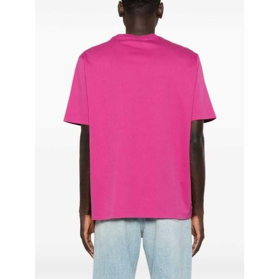 Lanvin o1s22i1n1024 Embroidered Logo T-Shirt in Pink Size US L / EU 52-54 / 3 - 2 Thumbnail