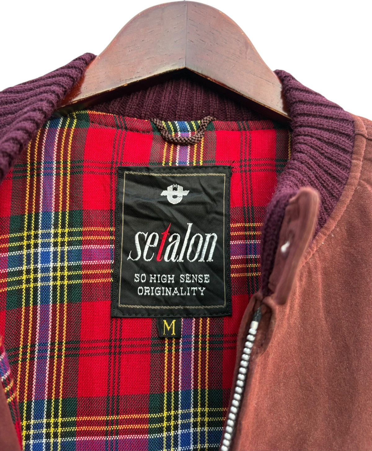 Japanese Brand Setalon Japan Suede Leather Jacket Tartan Lining Size US M / EU 48-50 / 2 - 4 Thumbnail