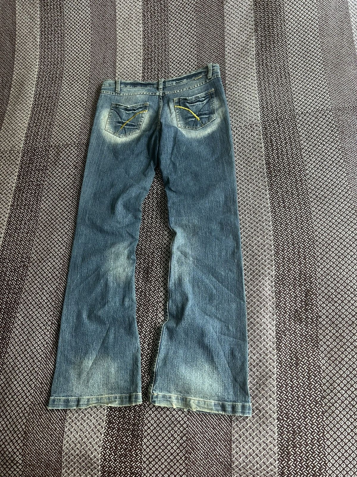 Japanese Brand Vintage X-Mail Japanese Style Faded Jeans Flared Size 38 Y2K Size 28" / US 6 / IT 42 - 12 Thumbnail