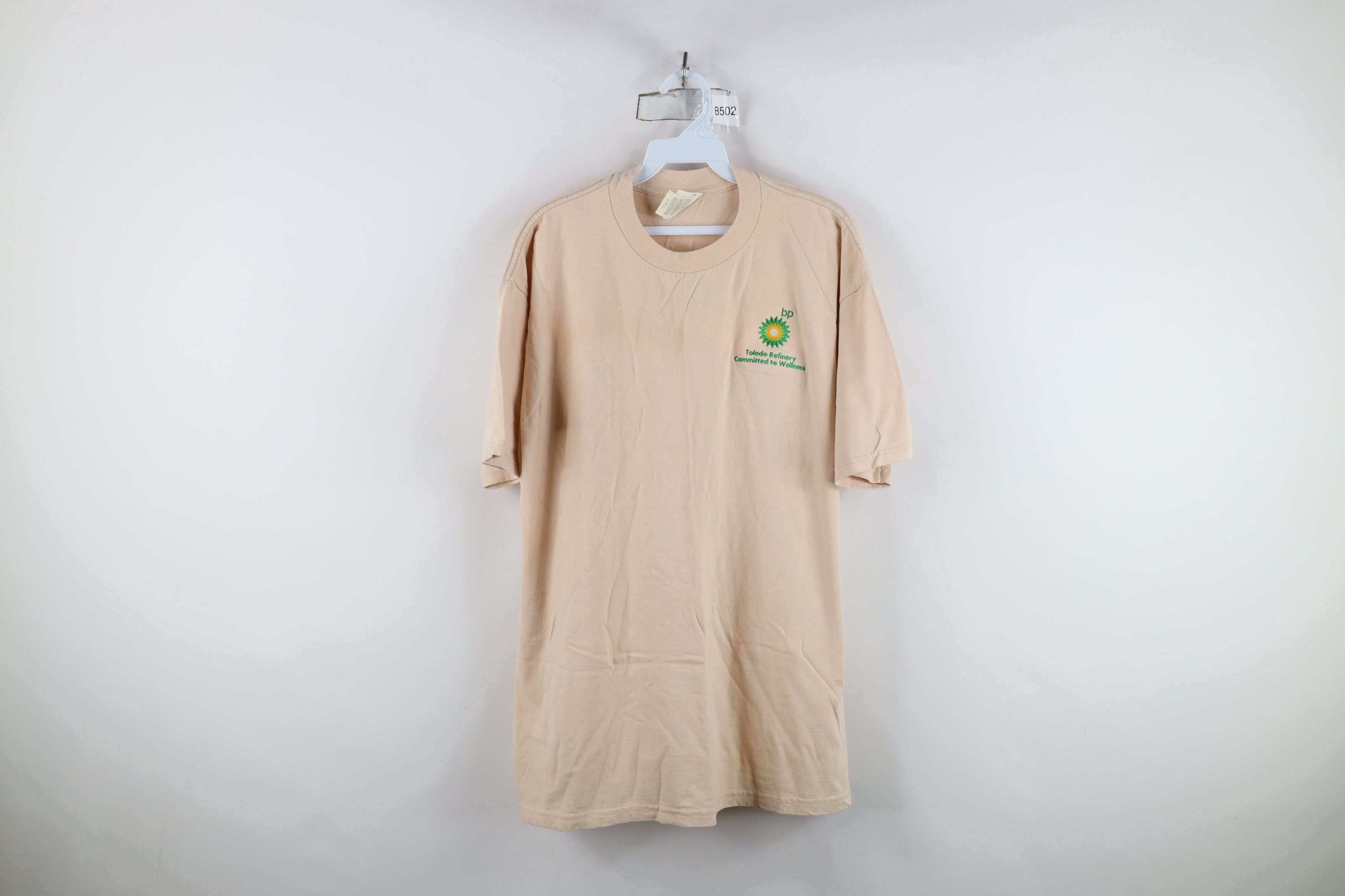 Vintage Vintage 90s Spell Out BP Oil Refinery Short Sleeve T-Shirt Size US L / EU 52-54 / 3 - 1 Thumbnail