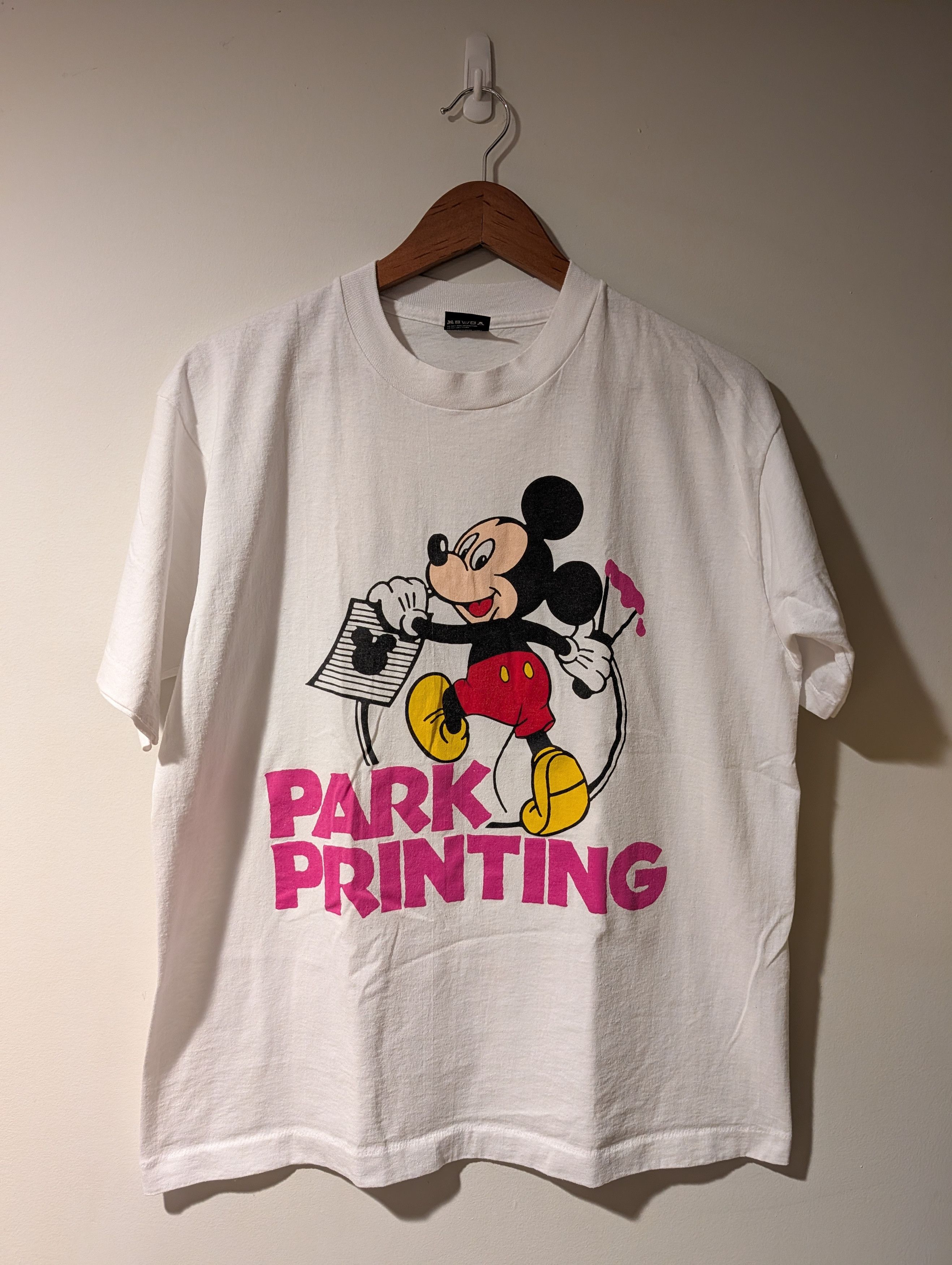 Disney Vintage Mickey Mouse Park Printing T-Shirt Painter RARE Size US XL / EU 56 / 4 - 1 Thumbnail