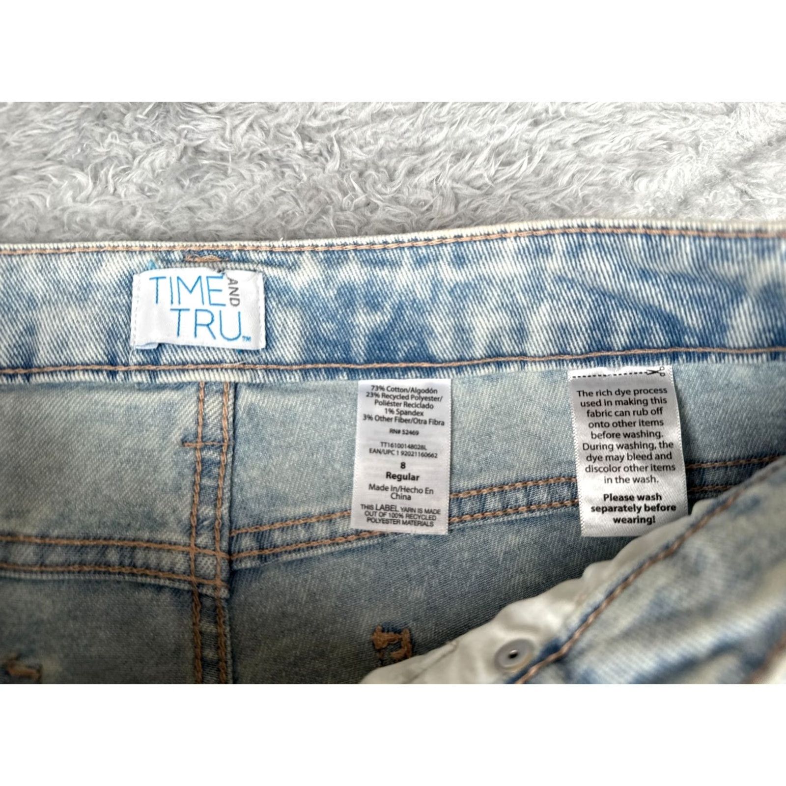 Vintage Time And Tru Jeans Womens 8 Blue Skinny Mom Distressed Light Wash 29x27 NEW Size 30" / US 8 / IT 44 - 6 Thumbnail