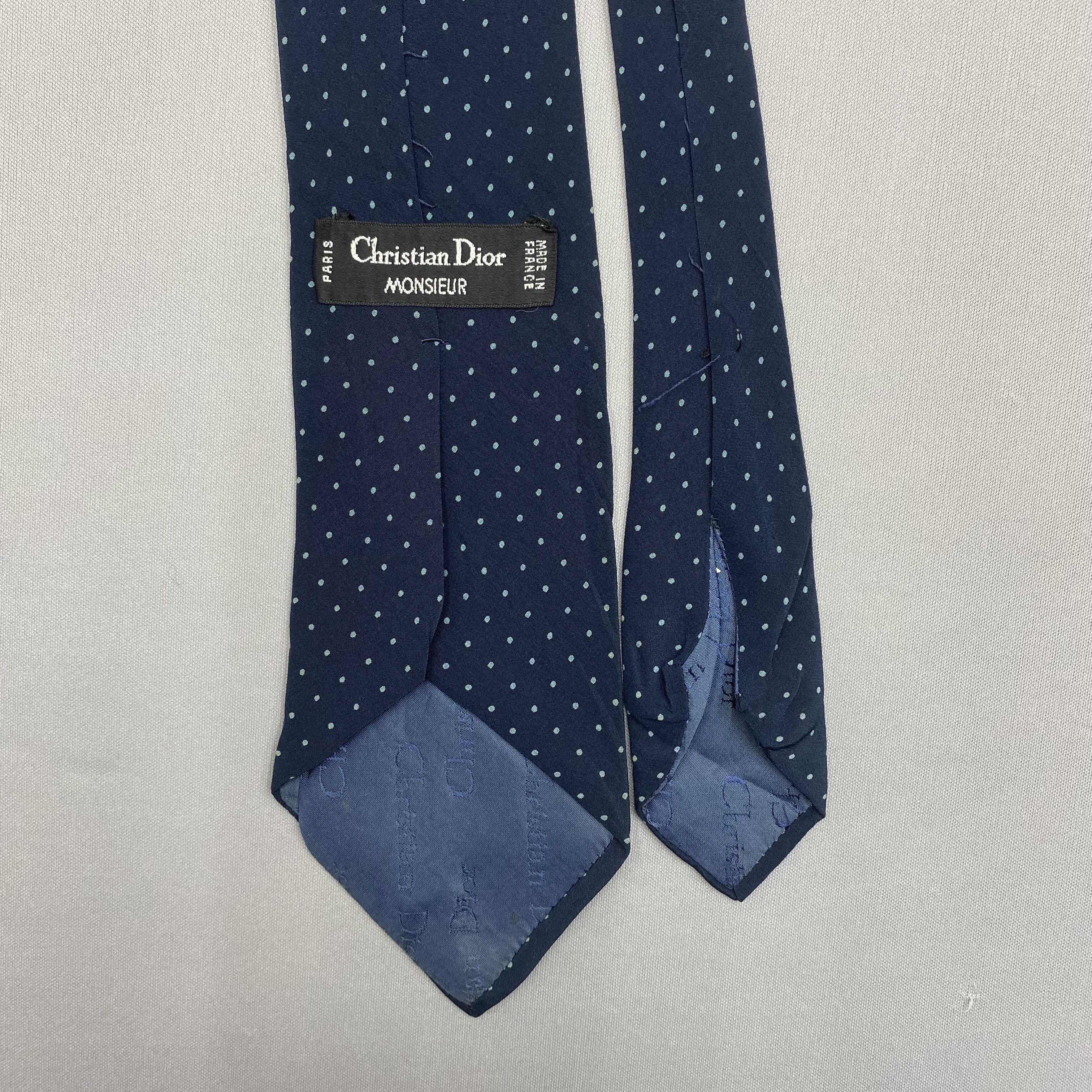 Japanese Brand Vintage Christian Dior SILK Necktie Cravate Pure Silk Size ONE SIZE - 6 Thumbnail