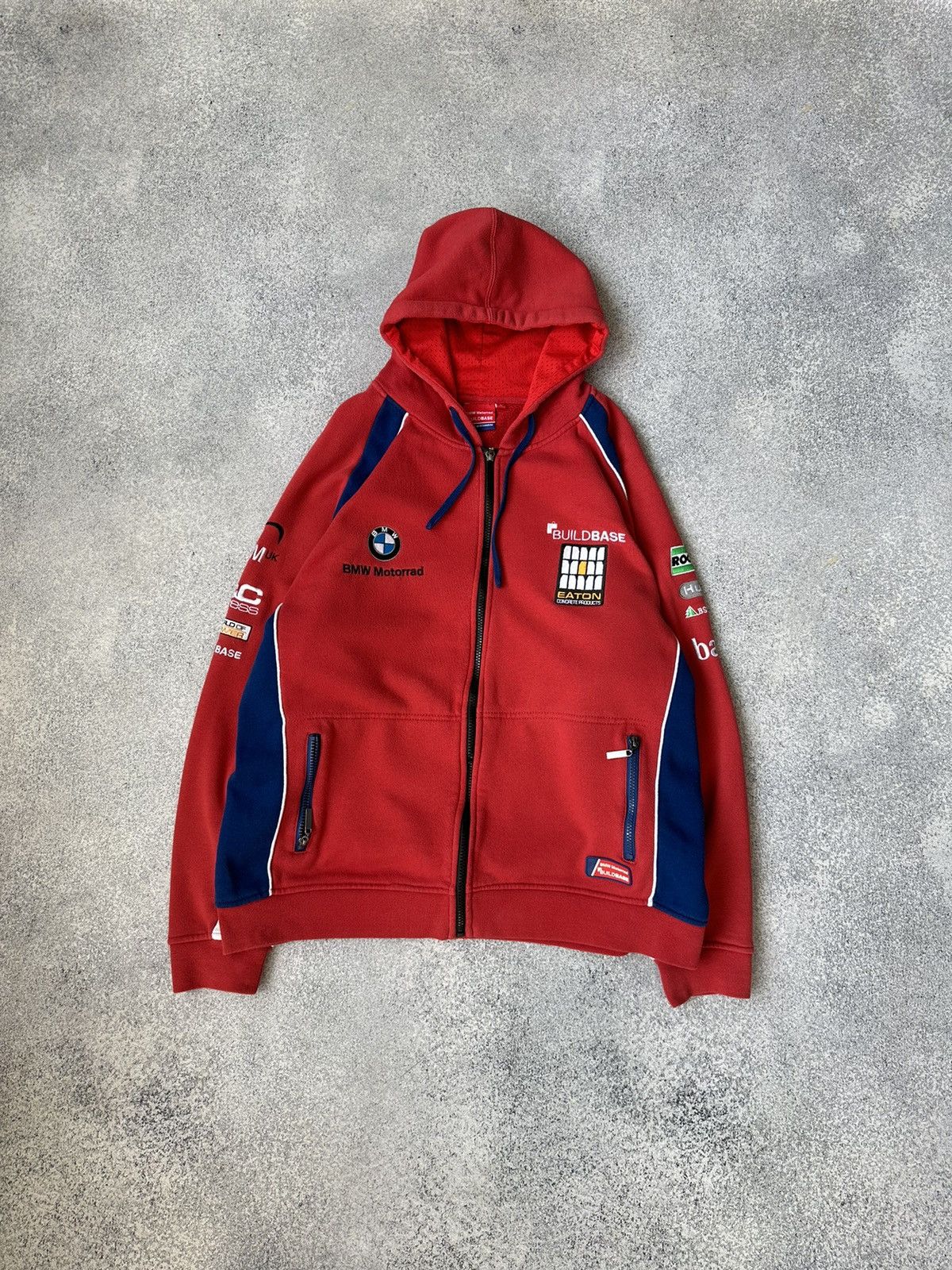 image of Vintage Bmw Motorrad Buildbase Racing Formula 1 Track Jacket in Red, Men's (Size Large)