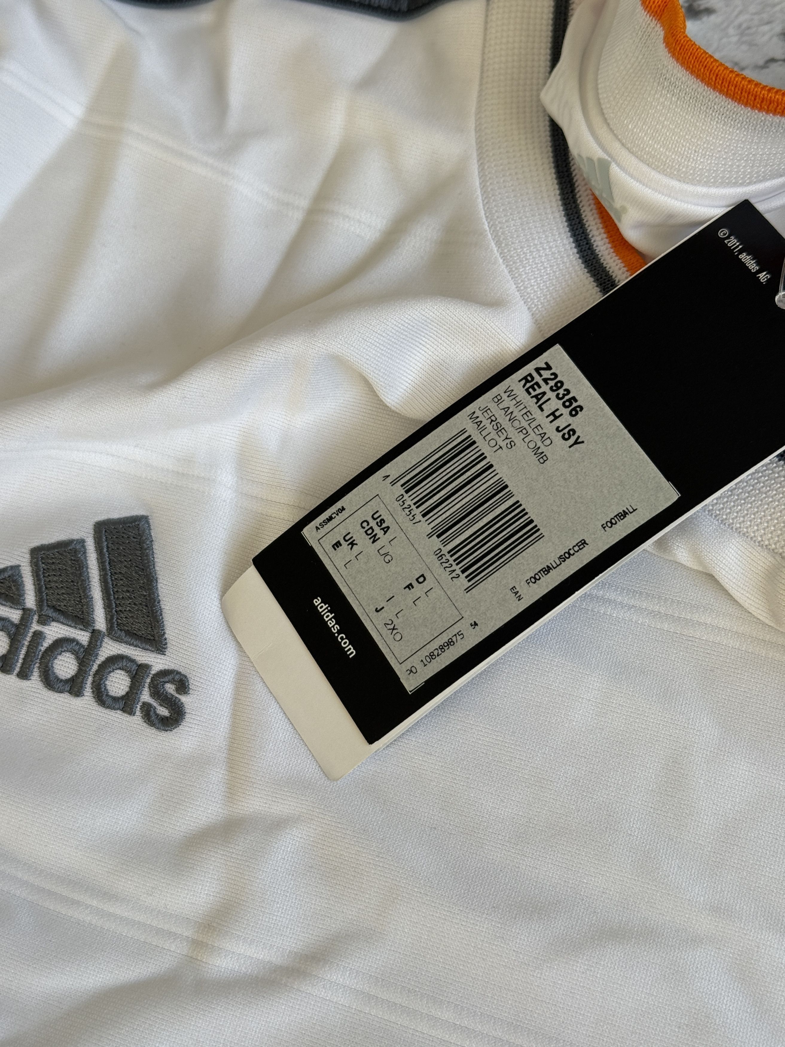 Adidas REAL MADRID 2014 2015 HOME SHIRT JERSEY CAMISETA ADIDAS L Size US L / EU 52-54 / 3 - 6 Thumbnail