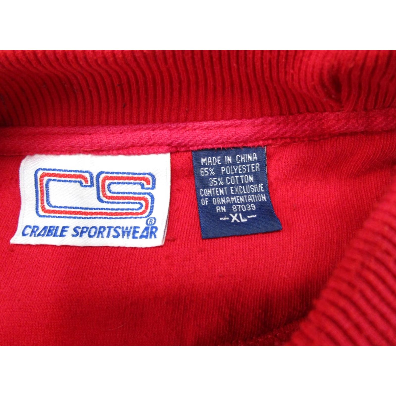 Vintage VTG Crable Sweatshirt Logos Wisconsin Badgers Embroidered Red Crew Neck Long Sleeve XL Men’s Pullover Sports 90s Vintage Hoodie All Seasons Size US XL / EU 56 / 4 - 3 Thumbnail