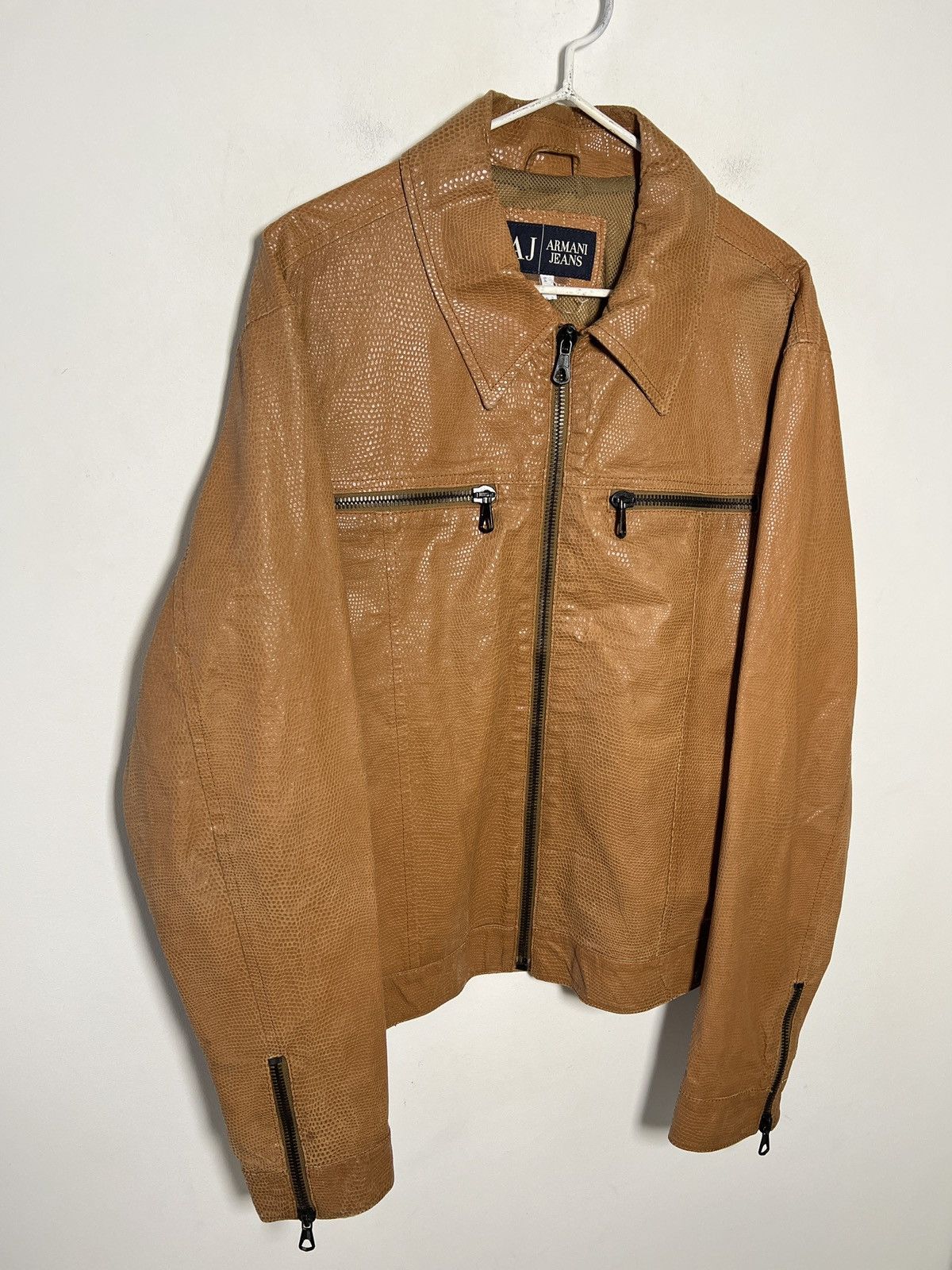 ジャケット・アウター vintage armani jeans lether jacket Vintage Armani Jeans leather jacket