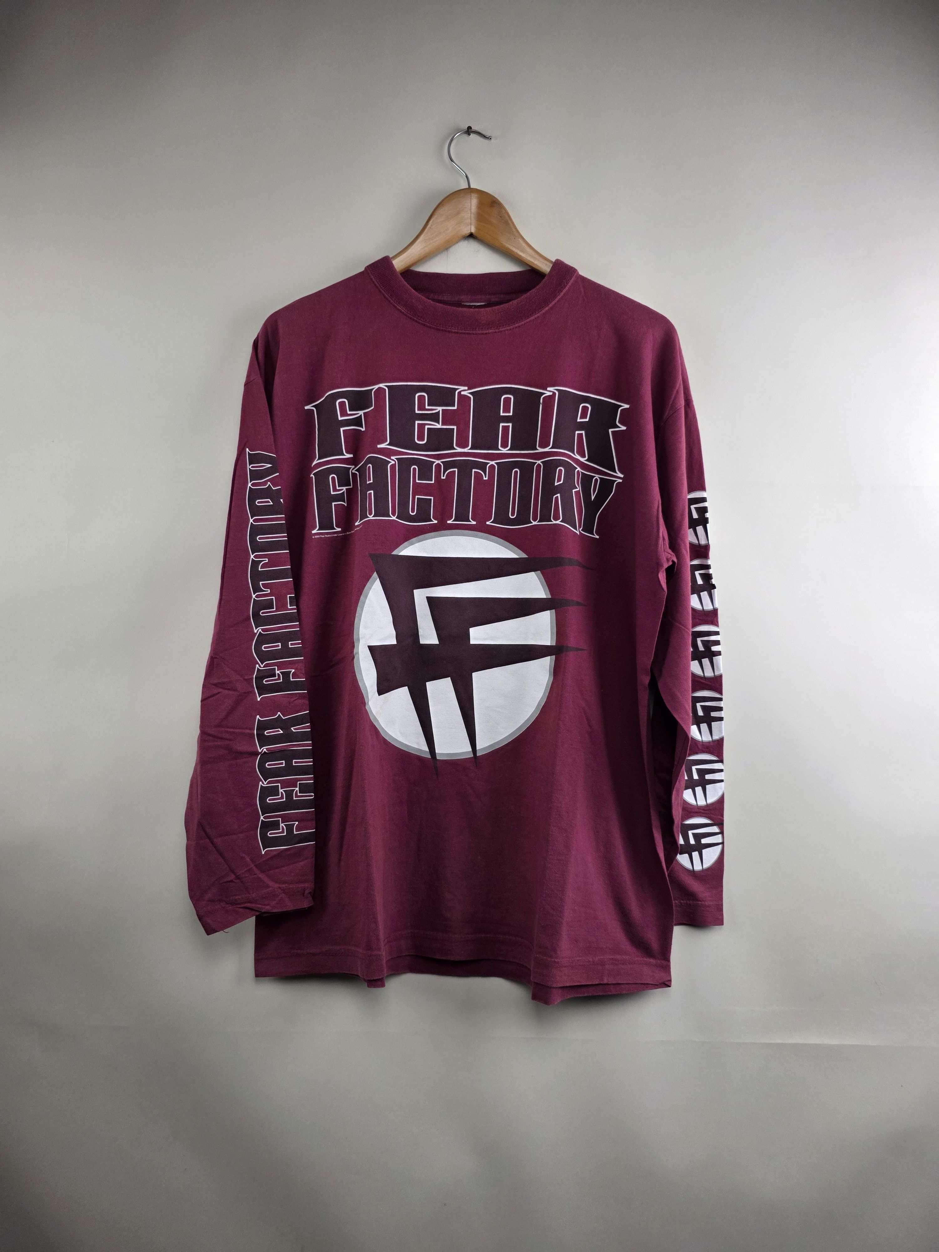 Band Tees × Vintage 2000 Fear Factory Long-sleeved XL 23" 29" Size US XL / EU 56 / 4 - 7 Thumbnail