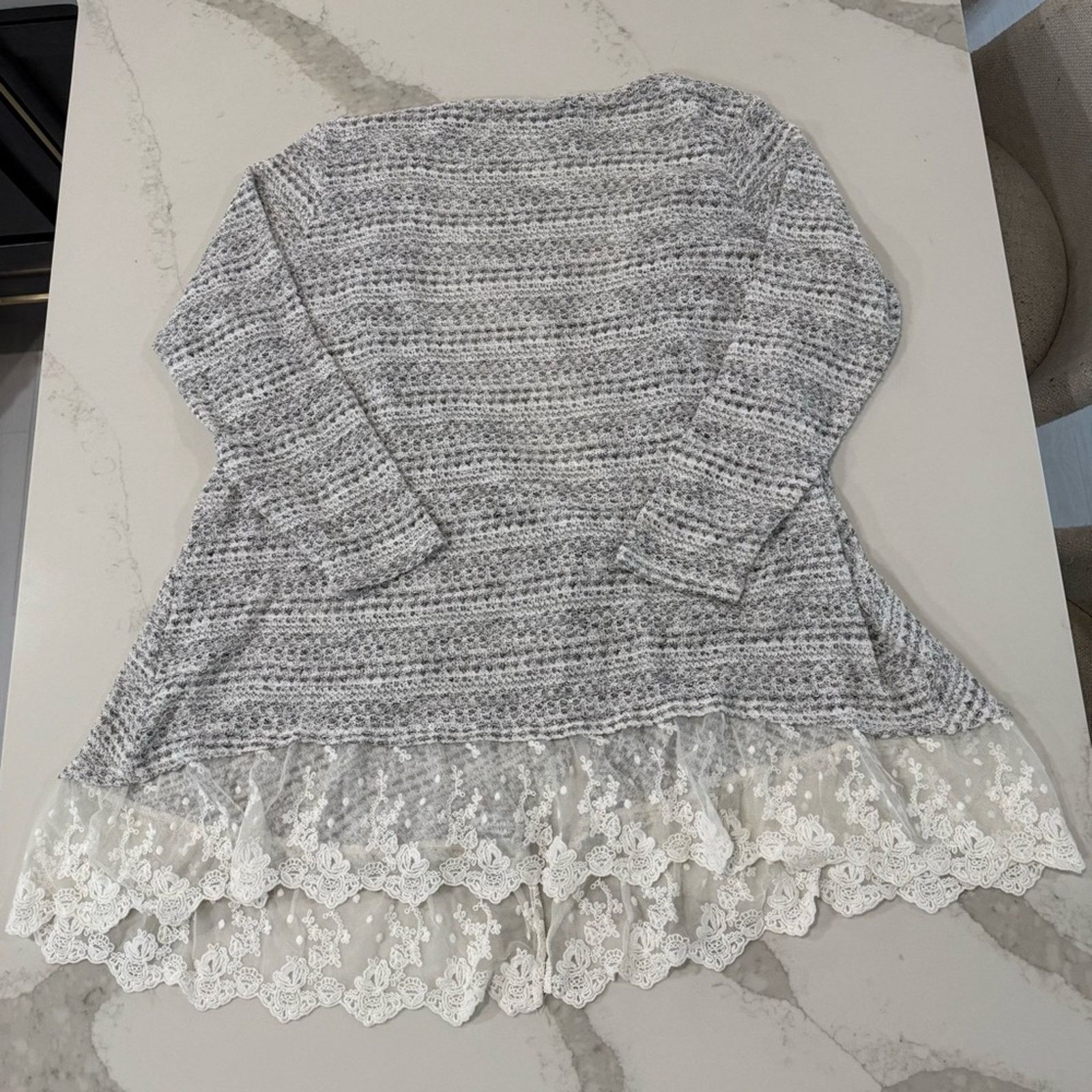 American Rag American Rag Cie Lace Trim Knit Cardigan Sweater Women’s 2X Size XXL / US 16-18 / IT 52-54 - 6 Thumbnail