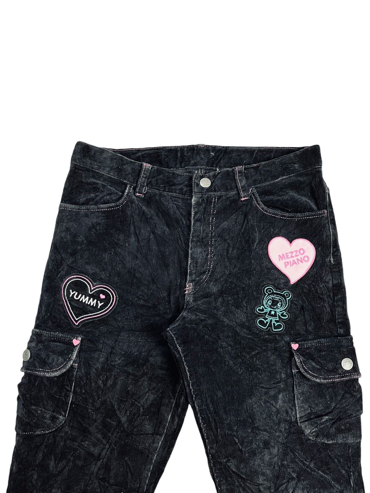 Angel Blue 2000s Mezzo Piano - Corduroy Mascots Flared Pants Size US 29 - 4 Thumbnail
