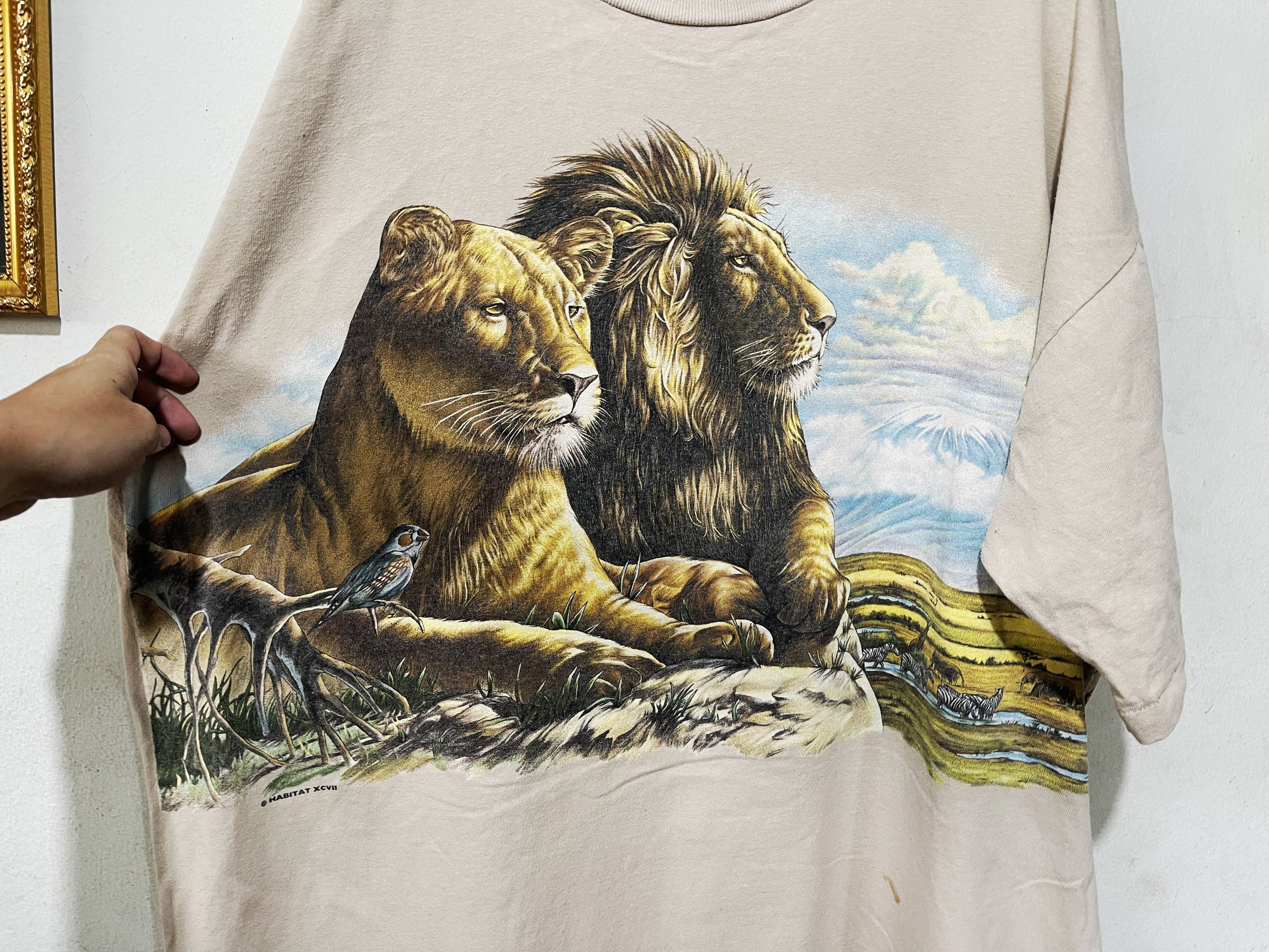 Vintage Vintage 90s Lion Shirt Size US XL / EU 56 / 4 - 2 Thumbnail