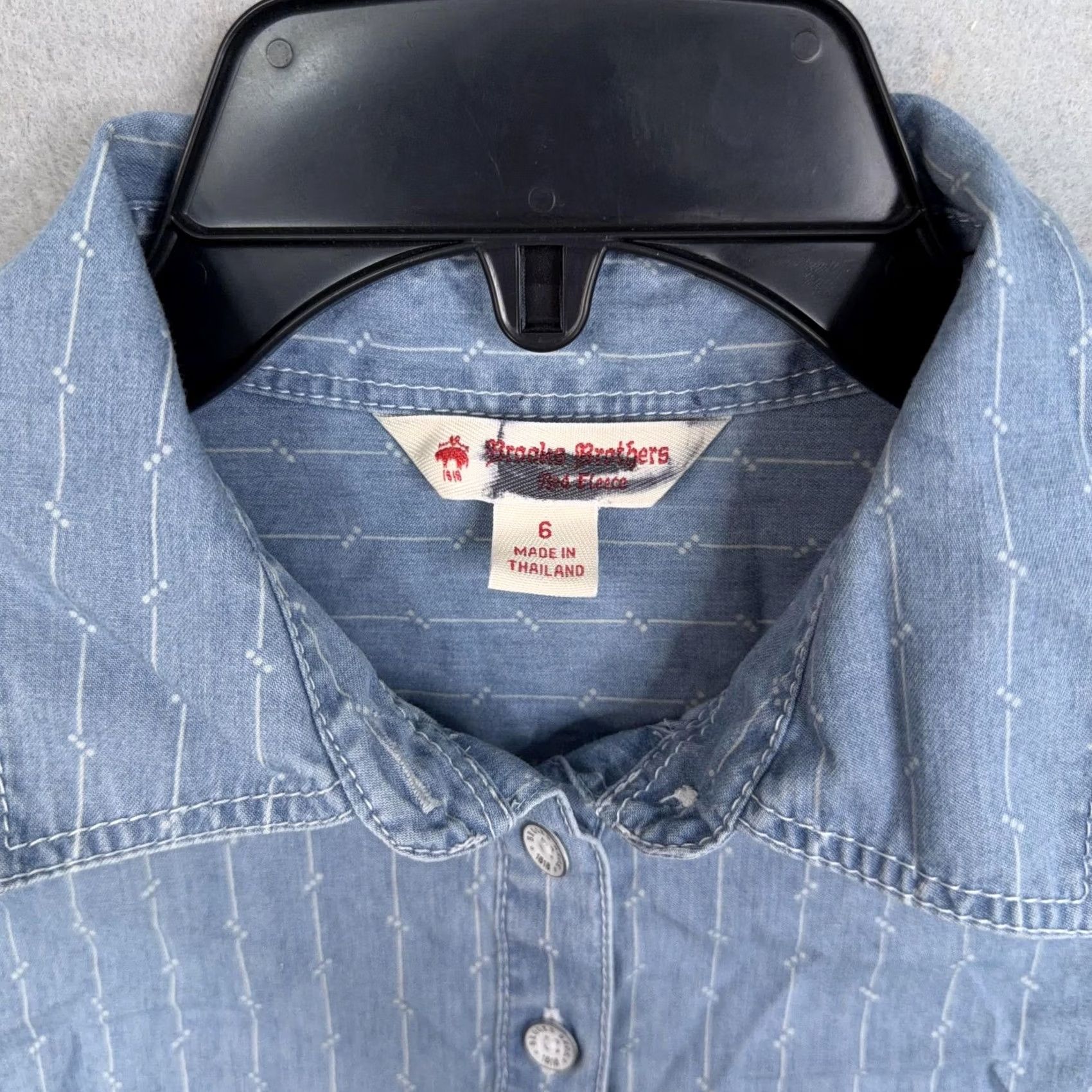 Brooks Brothers Brooks Brothers Womens 6 Chambray Shirt Dress Stripes Size M / US 6-8 / IT 42-44 - 5 Thumbnail