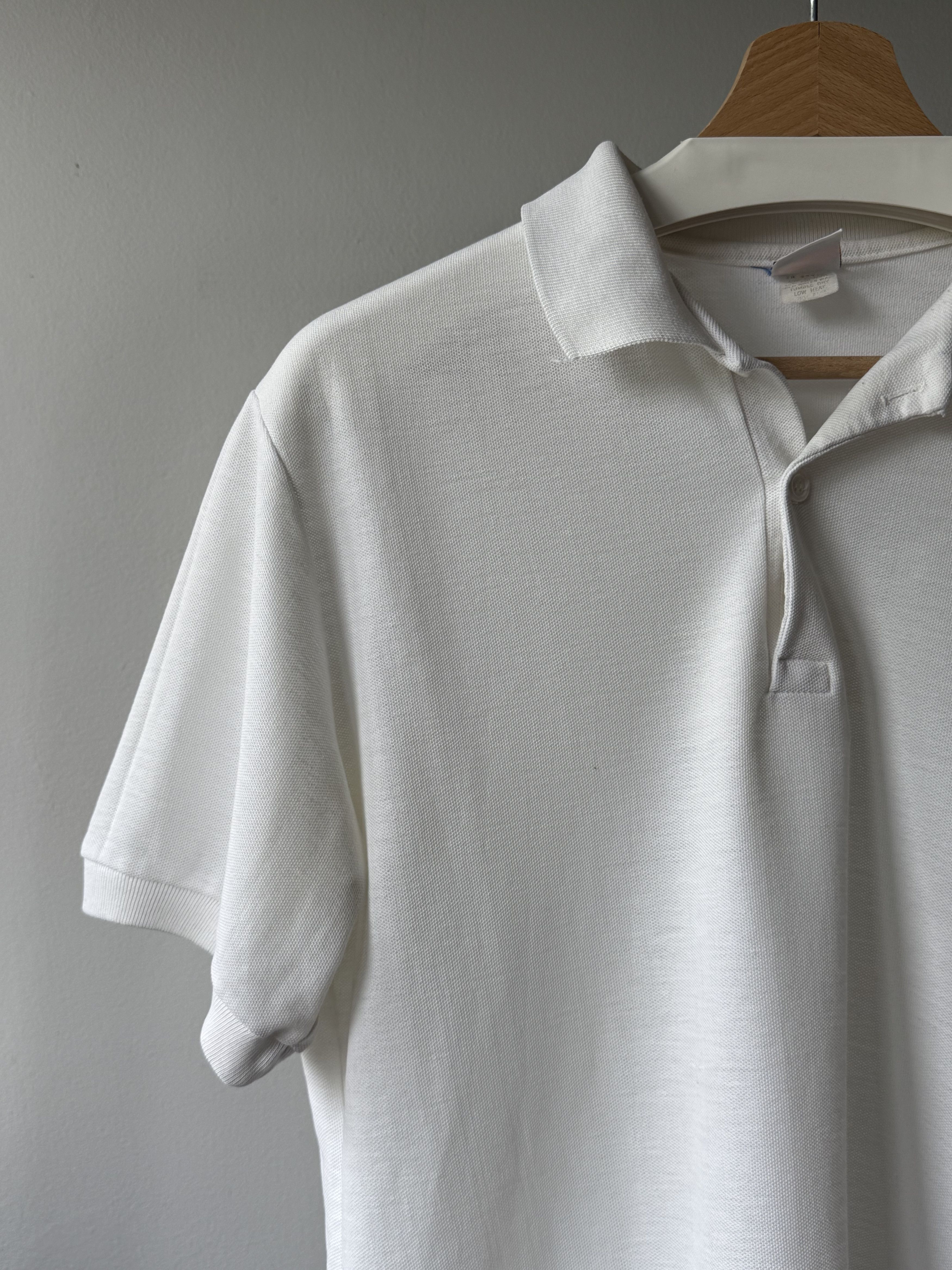 Nike × Vintage Vintage 1980s Nike Sportswear Orange Tag White Polo Shirt Size US L / EU 52-54 / 3 - 5 Thumbnail