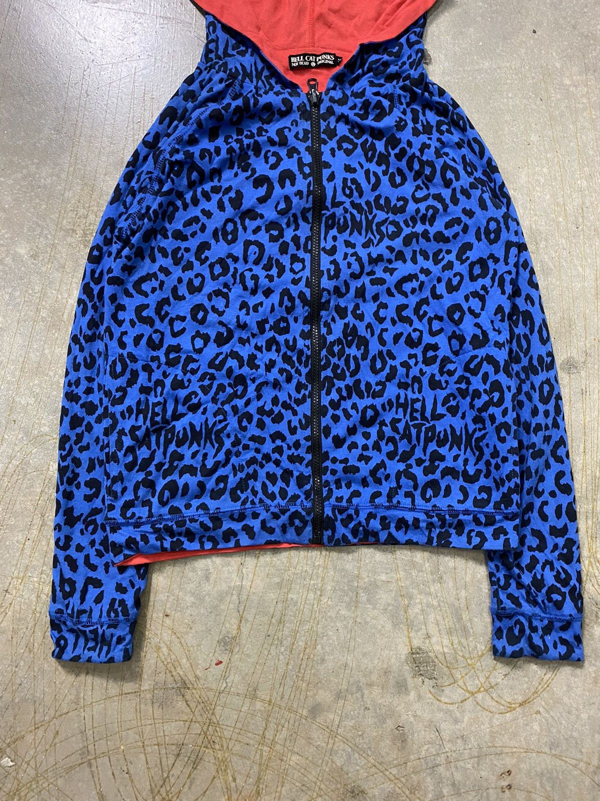 20471120 Hell cat punk blue leopard reversible hoodie Size M / US 6-8 / IT 42-44 - 4 Thumbnail