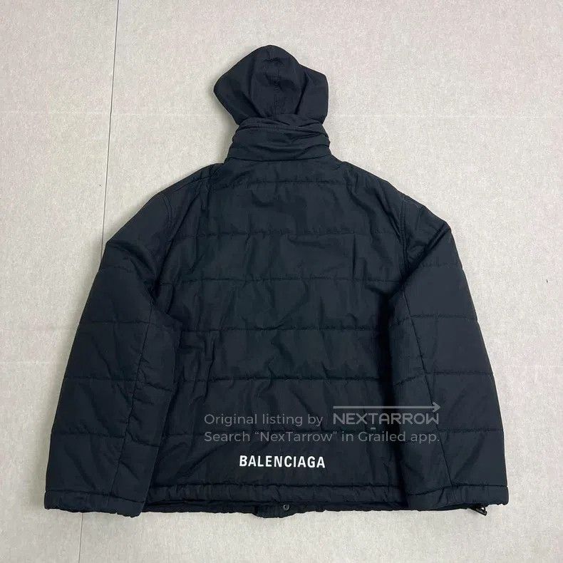 Balenciaga Balenciaga Black Hooded Down Jacket Size US M / EU 48-50 / 2 - 2 Thumbnail